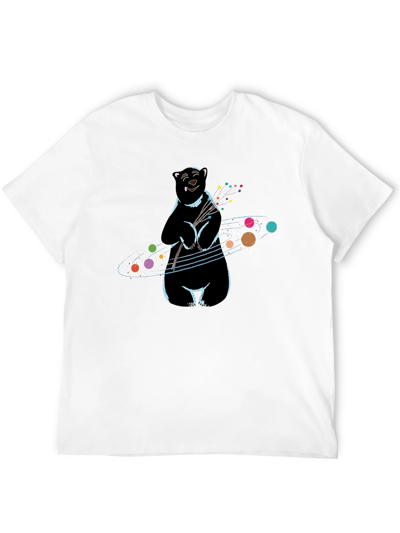 Cosmic Bear T-Shirt - Black Graphic Tee