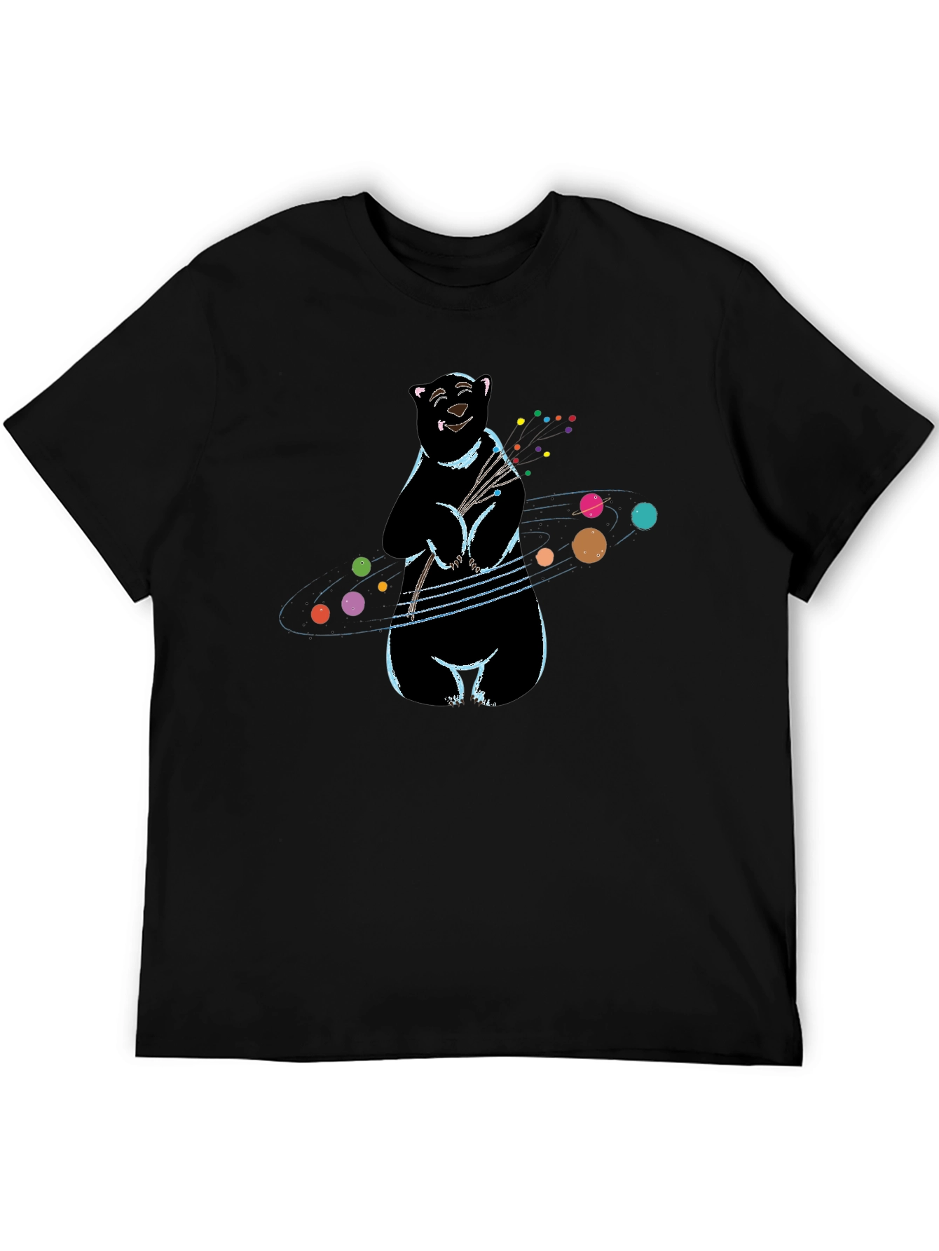 Cosmic Bear T-Shirt - Black Graphic Tee