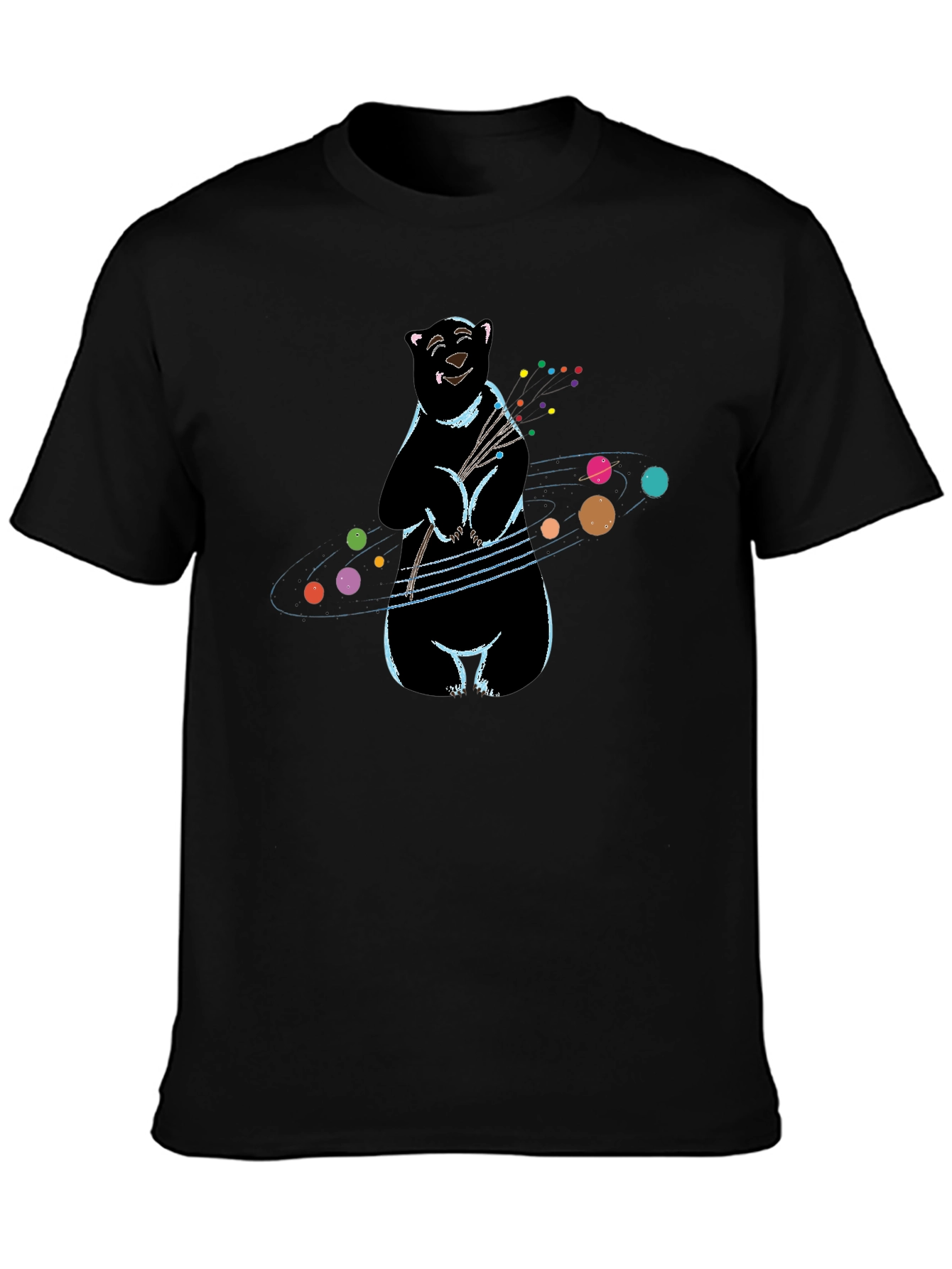 Cosmic Bear T-Shirt - Black Graphic Tee