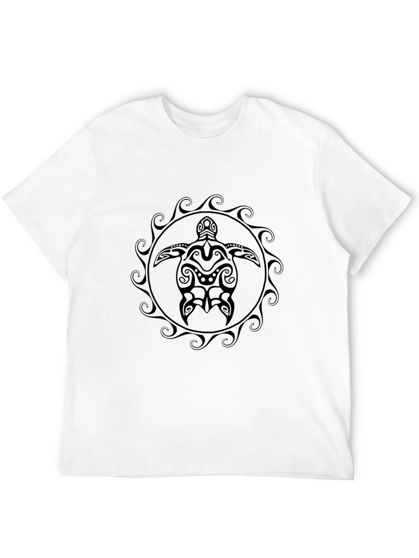 Tribal Turtle Graphic Tee - Black
