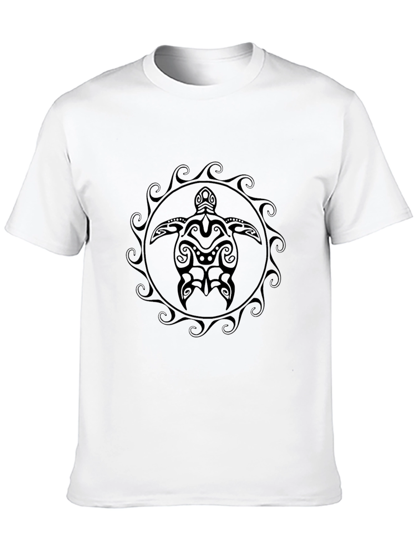 Tribal Turtle Graphic Tee - Black