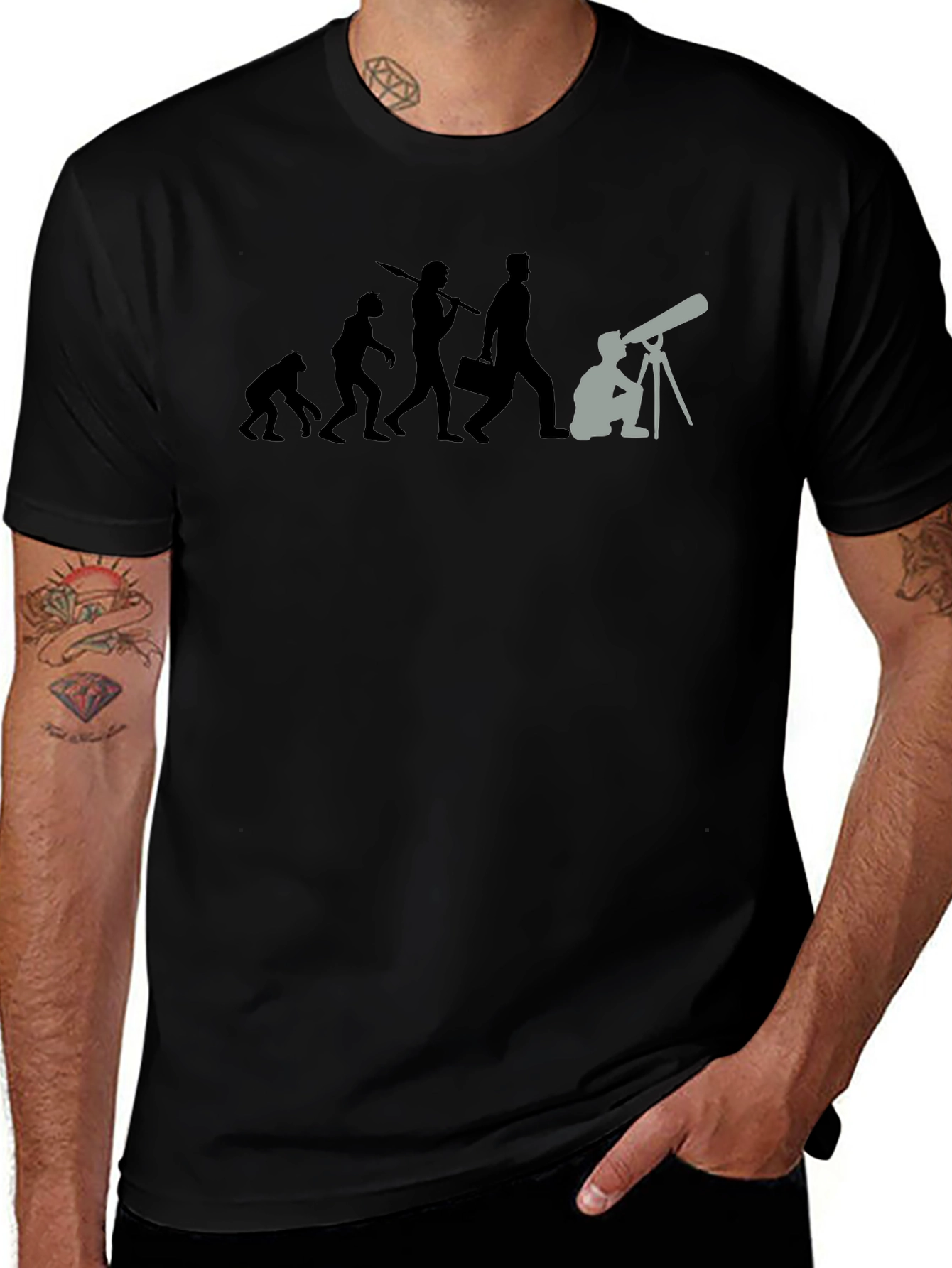 Evolution of Astronomy T-Shirt - Black