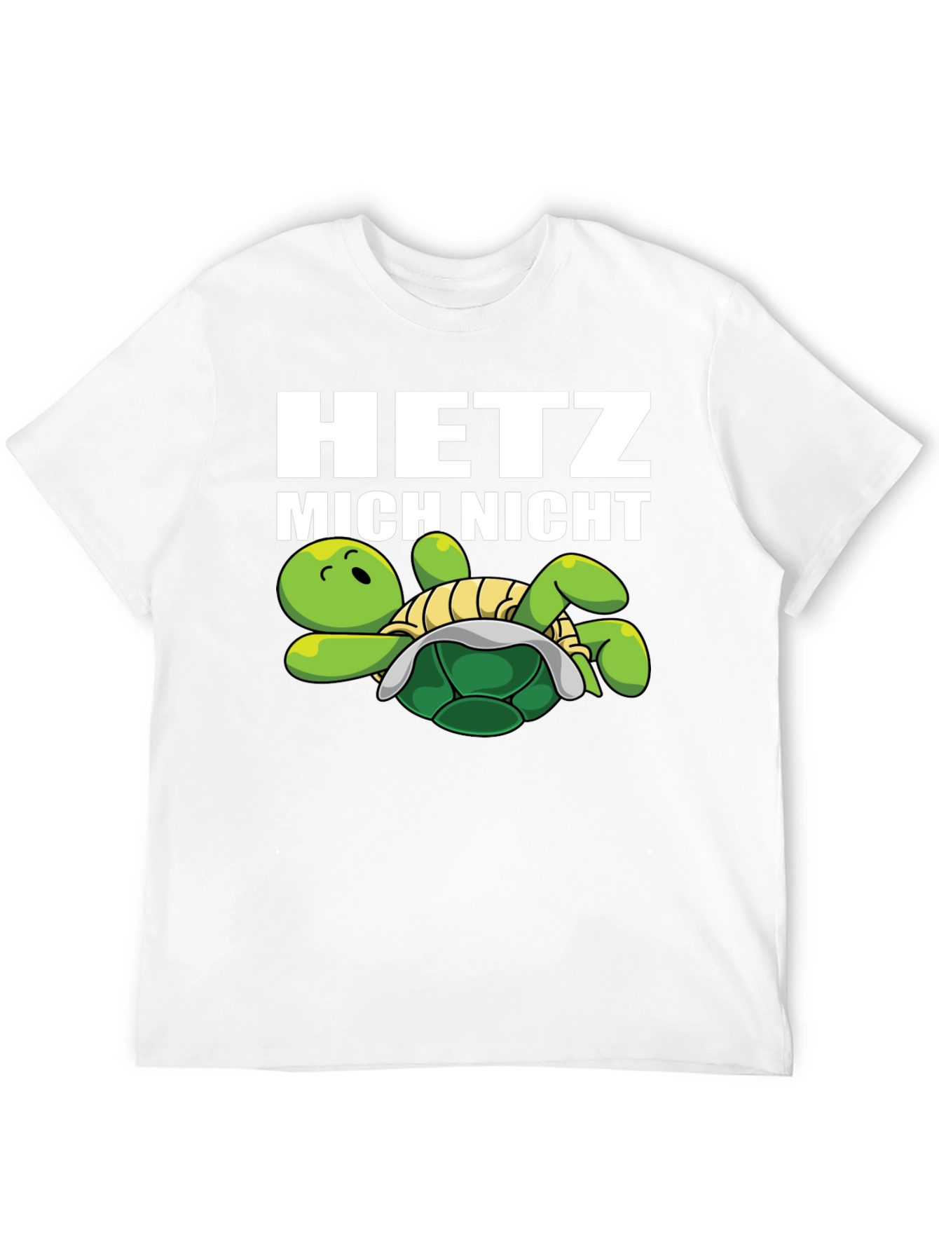 Hetz Mich Nicht Turtle Graphic Tee - Black