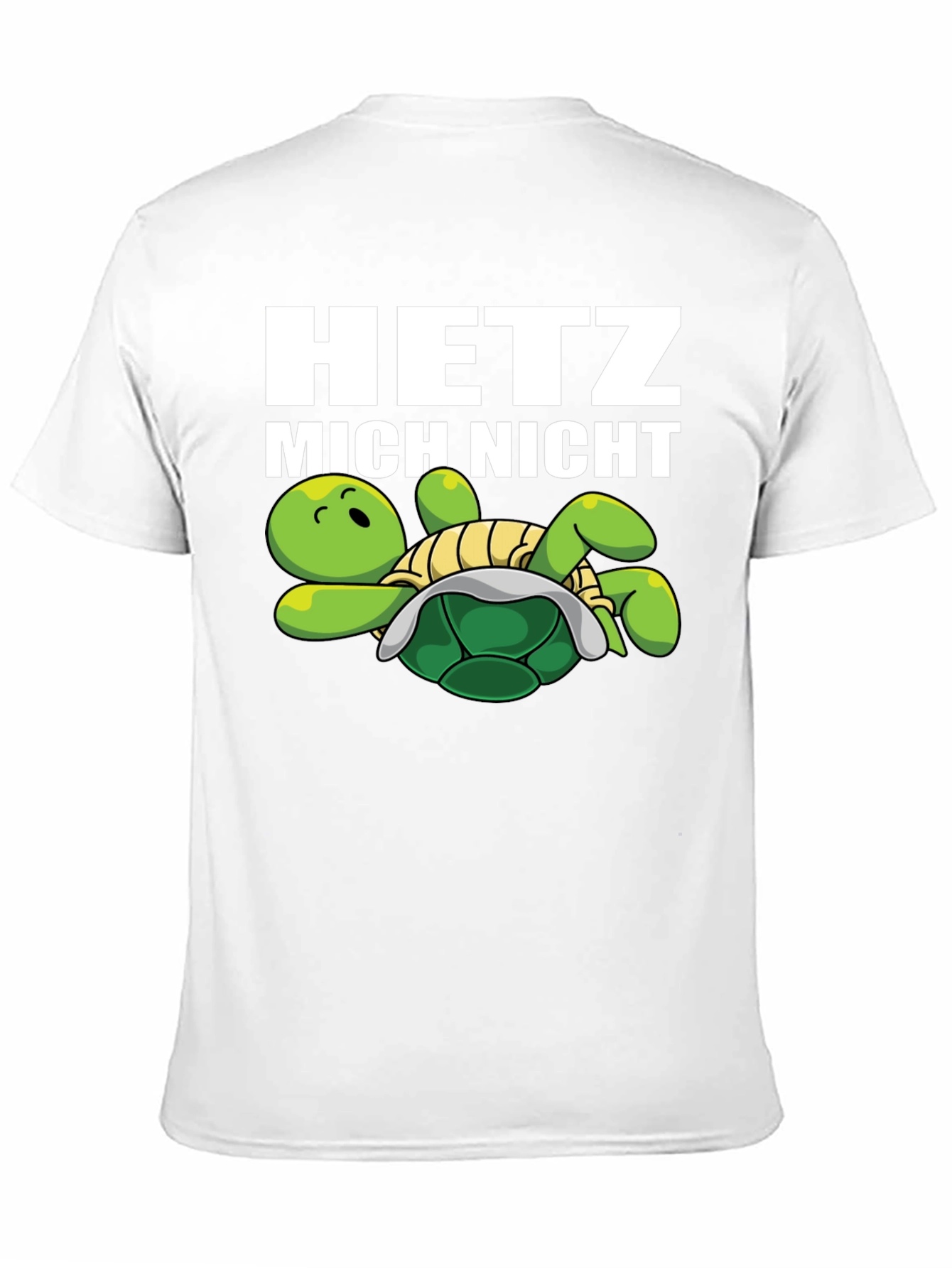 Hetz Mich Nicht Turtle Graphic Tee - Black