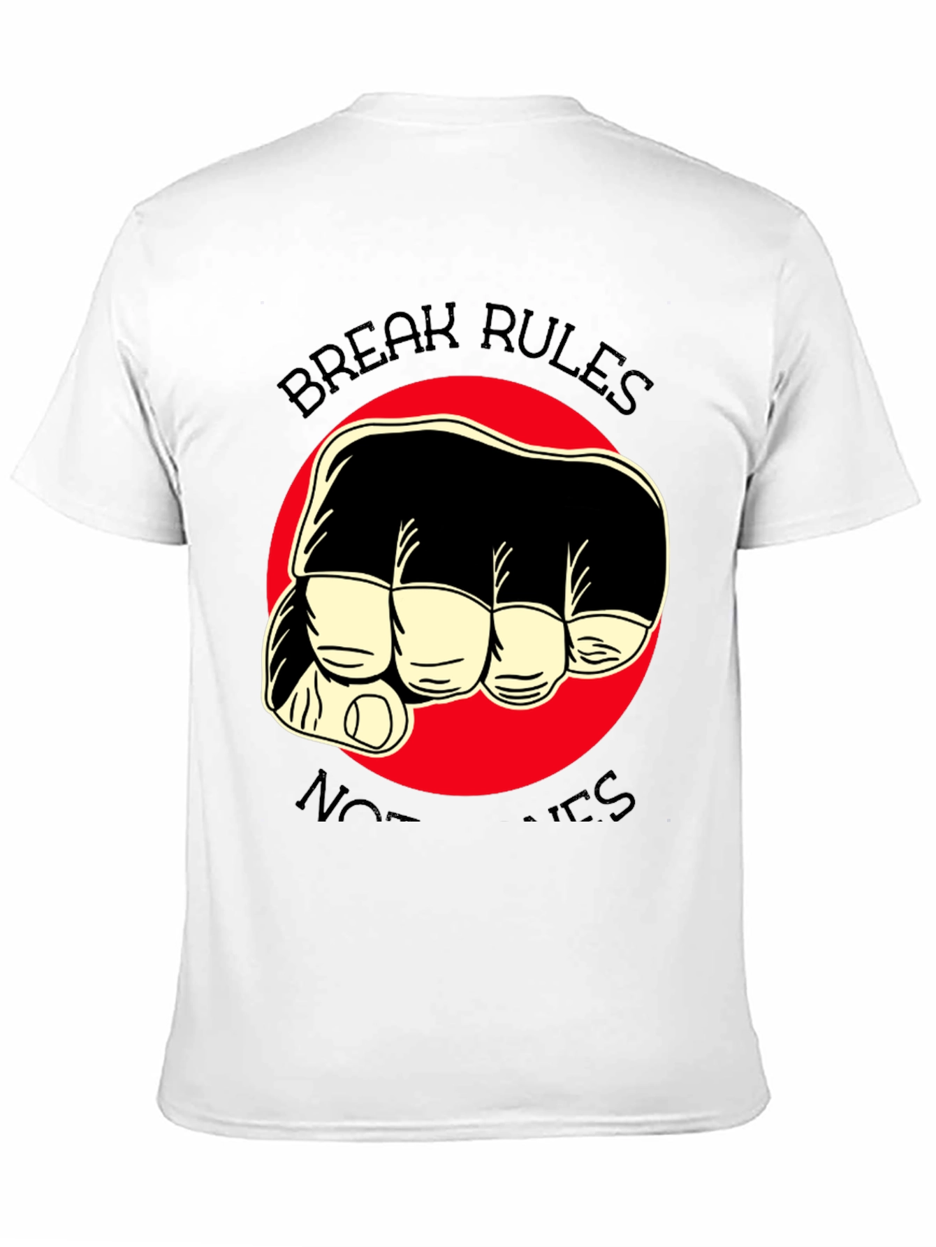 Break Rules Not Hearts Graphic Tee - Black