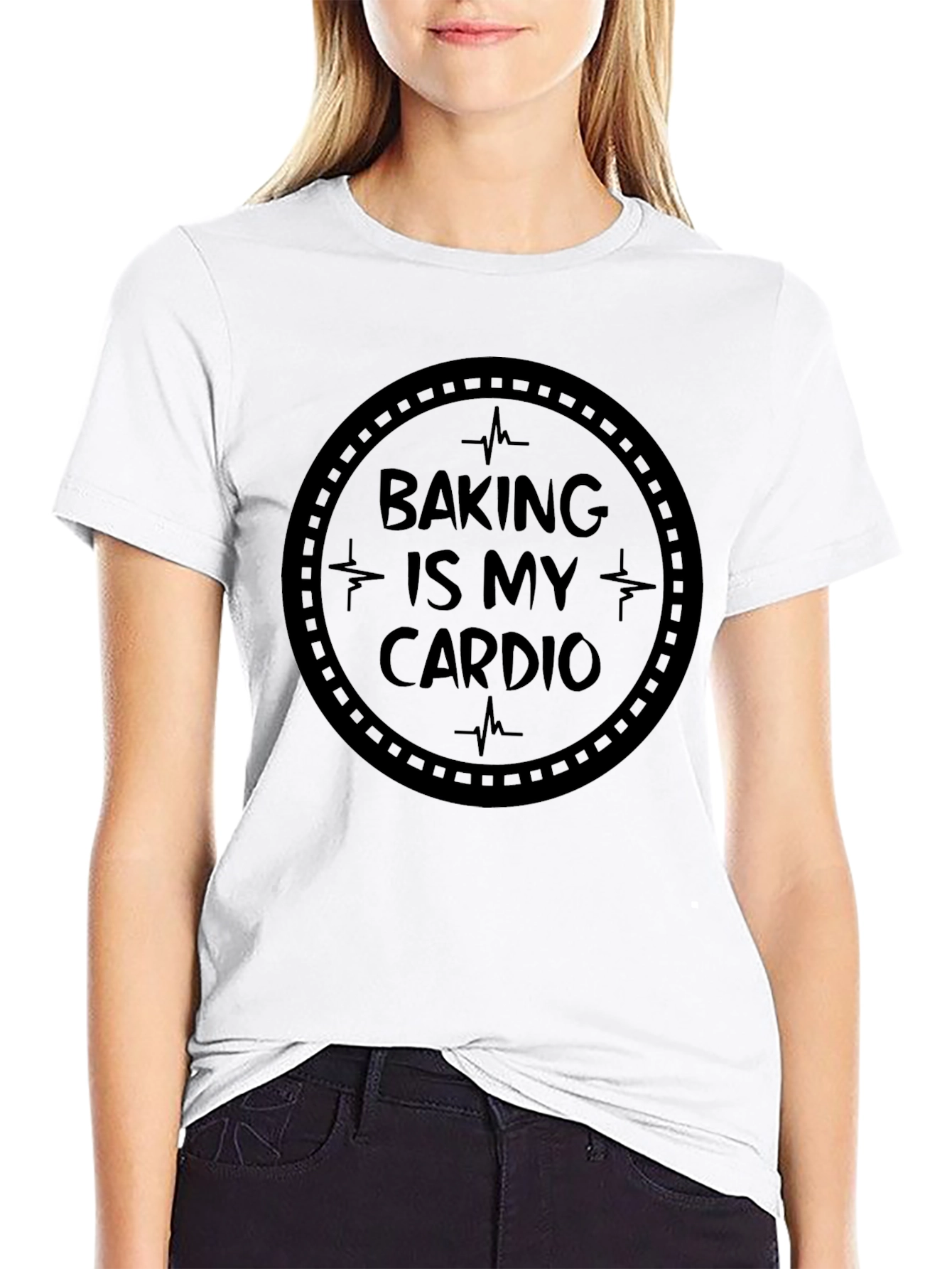 Baking Is My Cardio Black T-Shirt