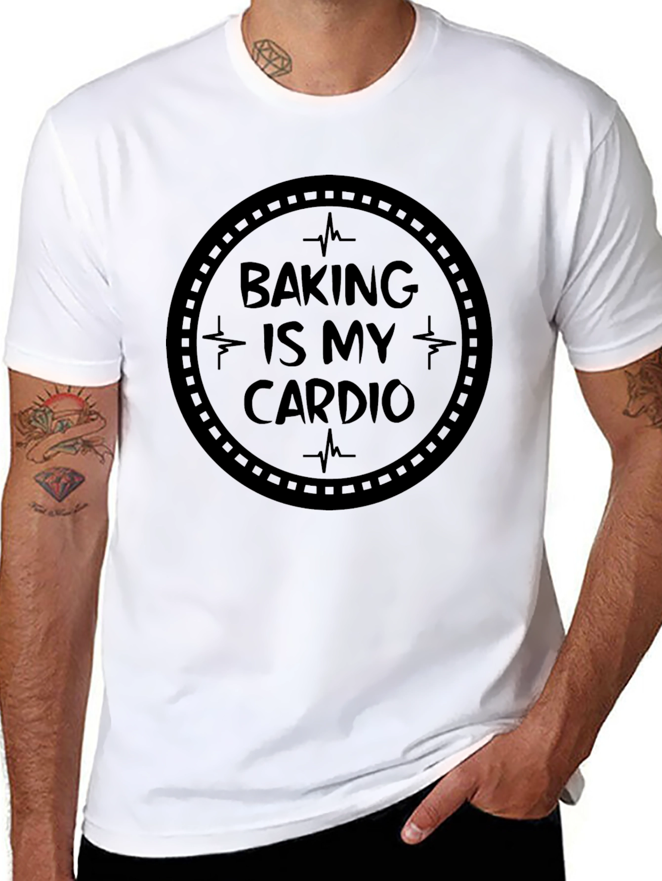 Baking Is My Cardio Black T-Shirt