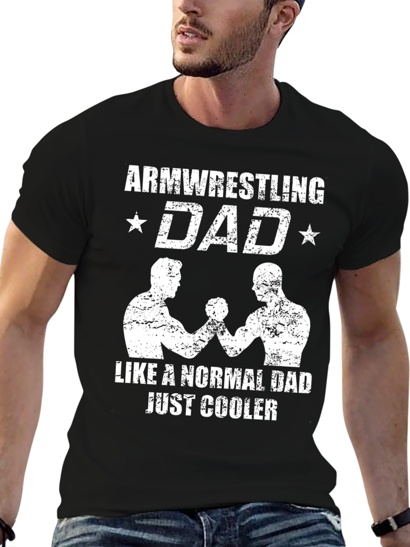 Arm Wrestling Dad T-Shirt - Cool Fathers Day Gift