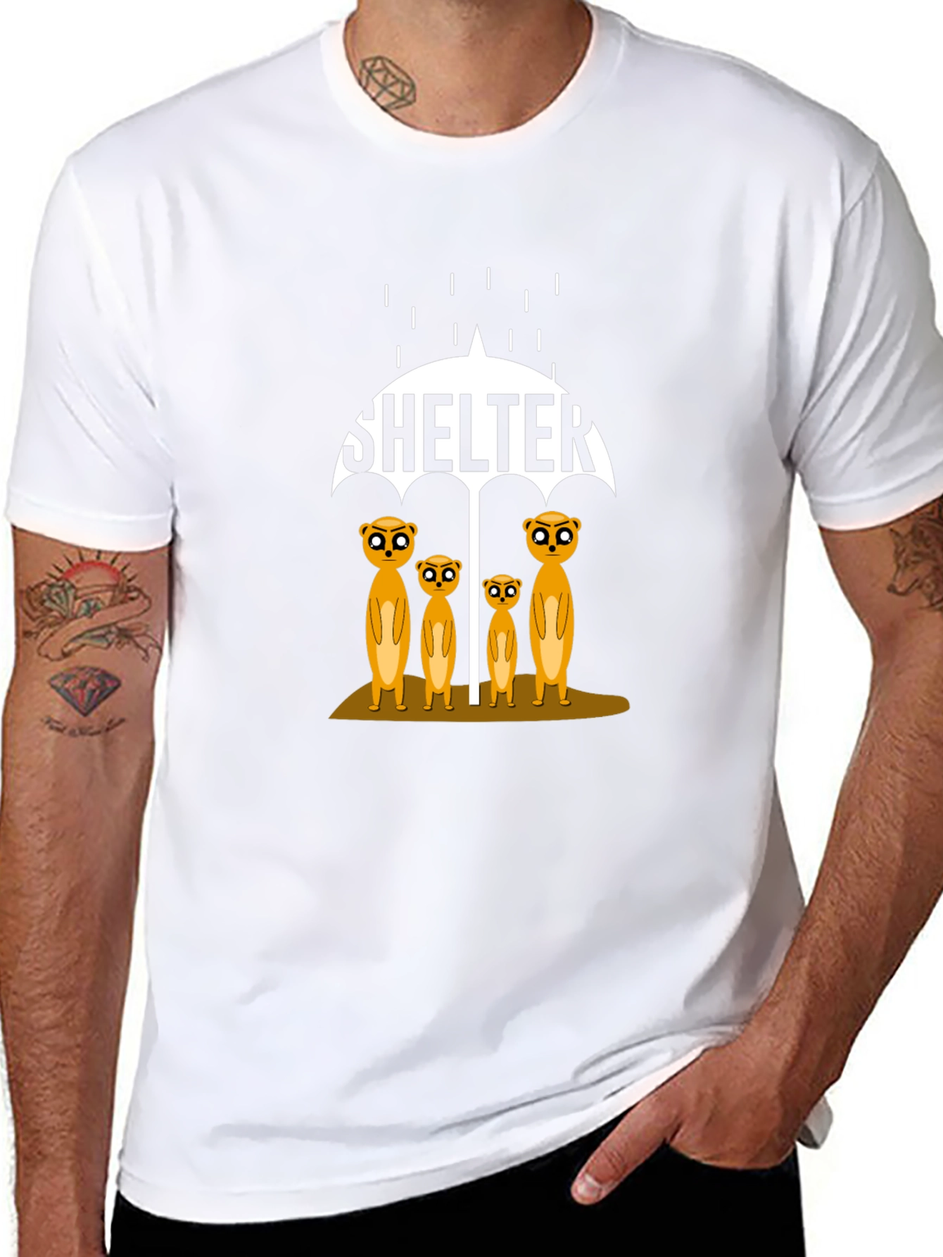 Shelter Meerkats Graphic T-Shirt - Unisex Cotton Tee