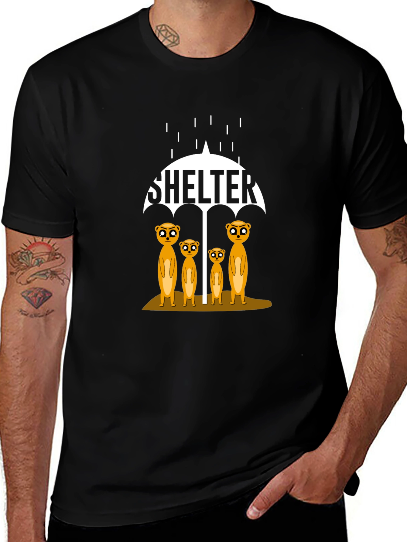 Shelter Meerkats Graphic T-Shirt - Unisex Cotton Tee