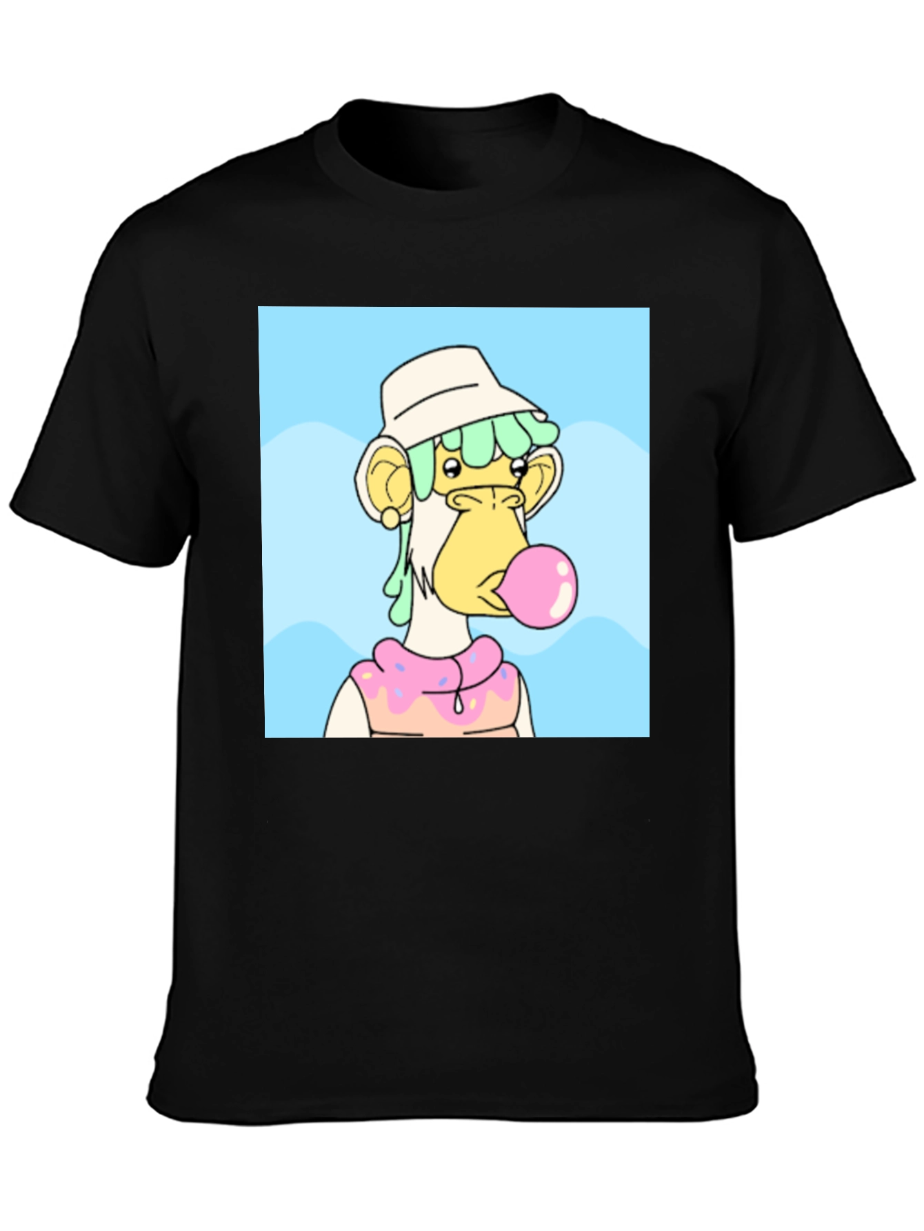 NFT Bubblegum Ape Graphic Tee - Black