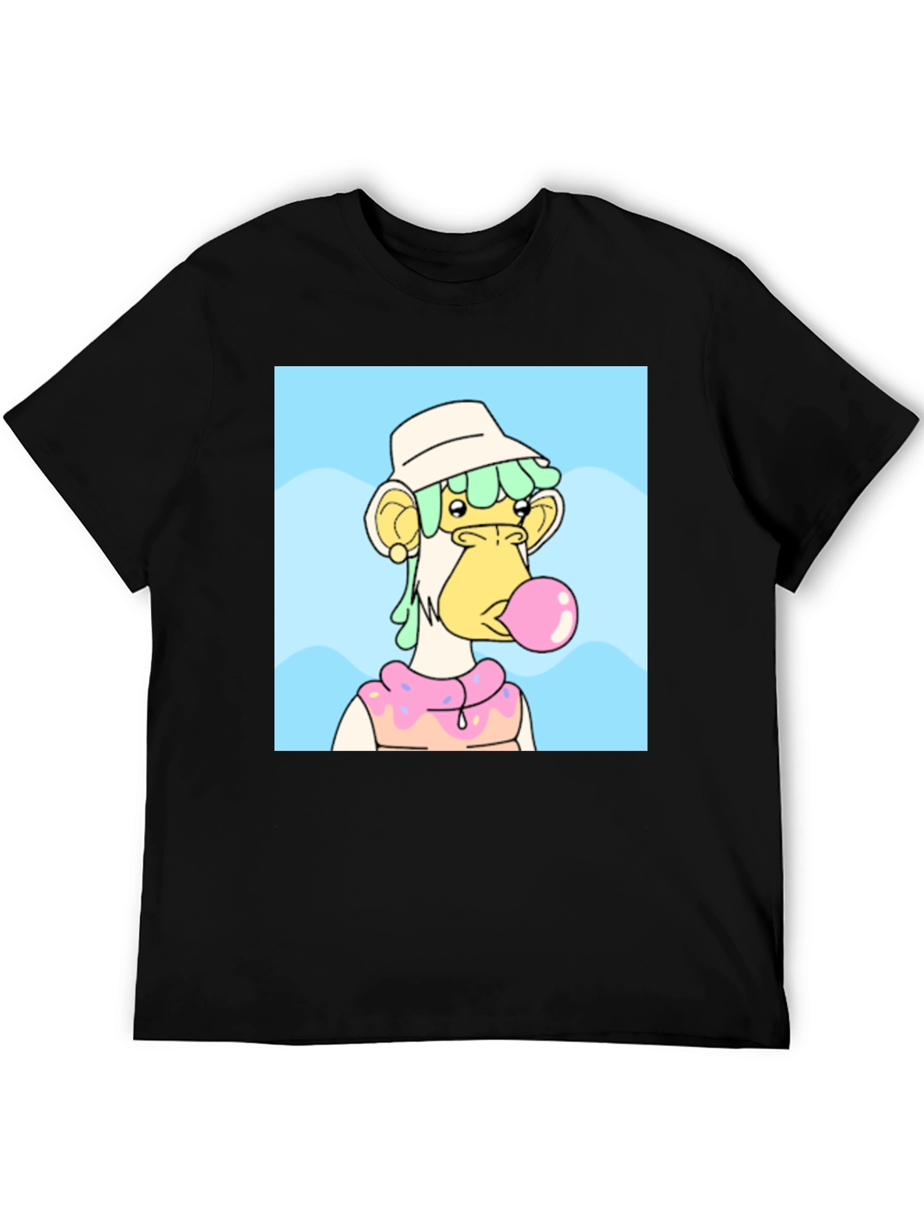 NFT Bubblegum Ape Graphic Tee - Black