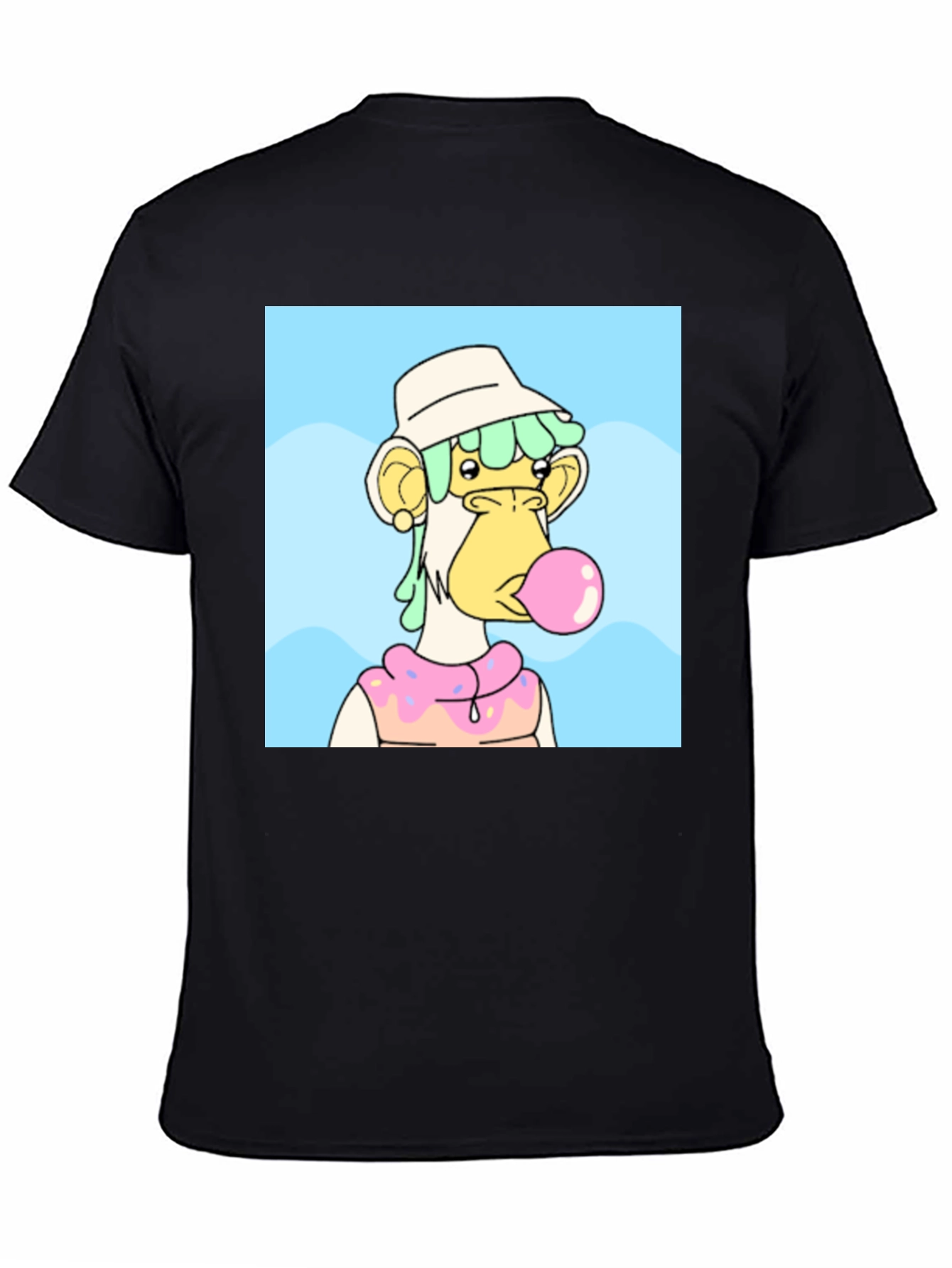 NFT Bubblegum Ape Graphic Tee - Black