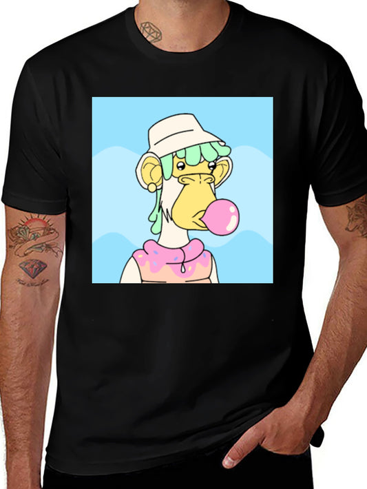 NFT Bubblegum Ape Graphic Tee - Black