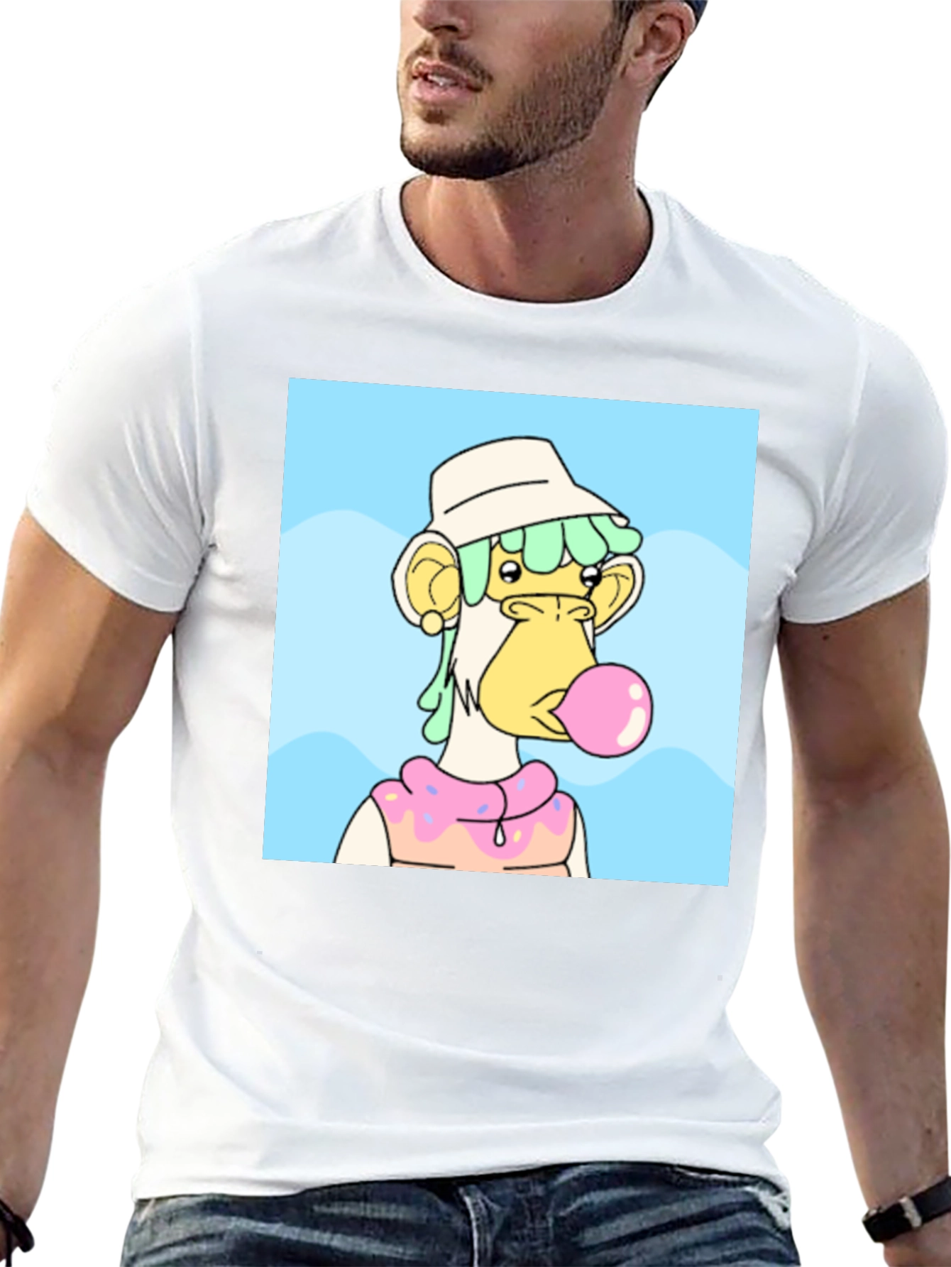 NFT Bubblegum Ape Graphic Tee - Black