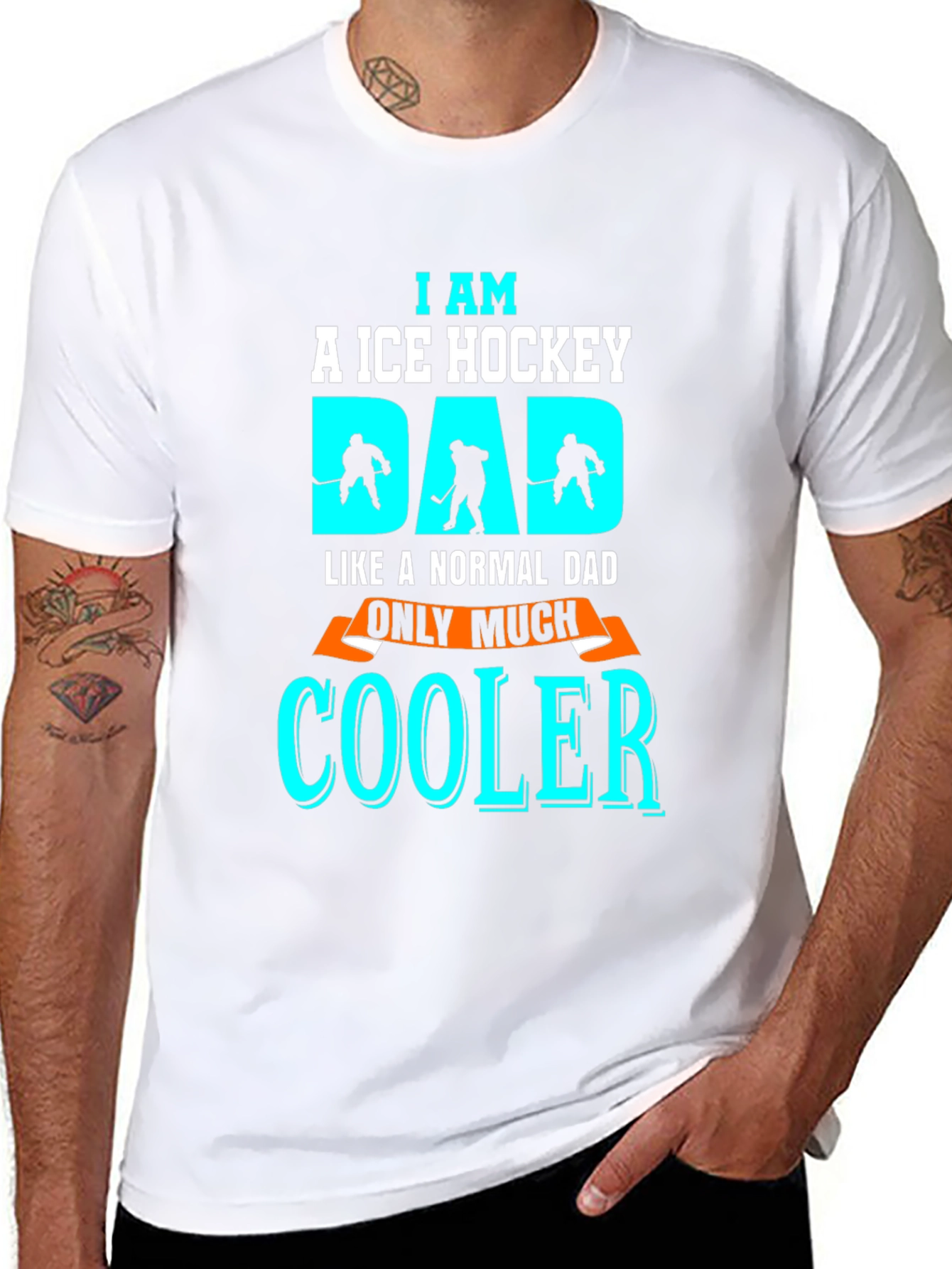 Ice Hockey Dad T-Shirt - Cool Fathers Day Tee