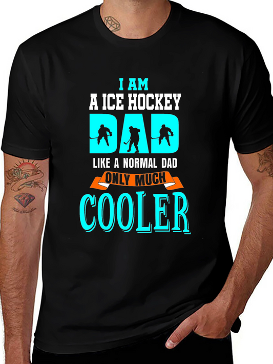 Ice Hockey Dad T-Shirt - Cool Fathers Day Tee