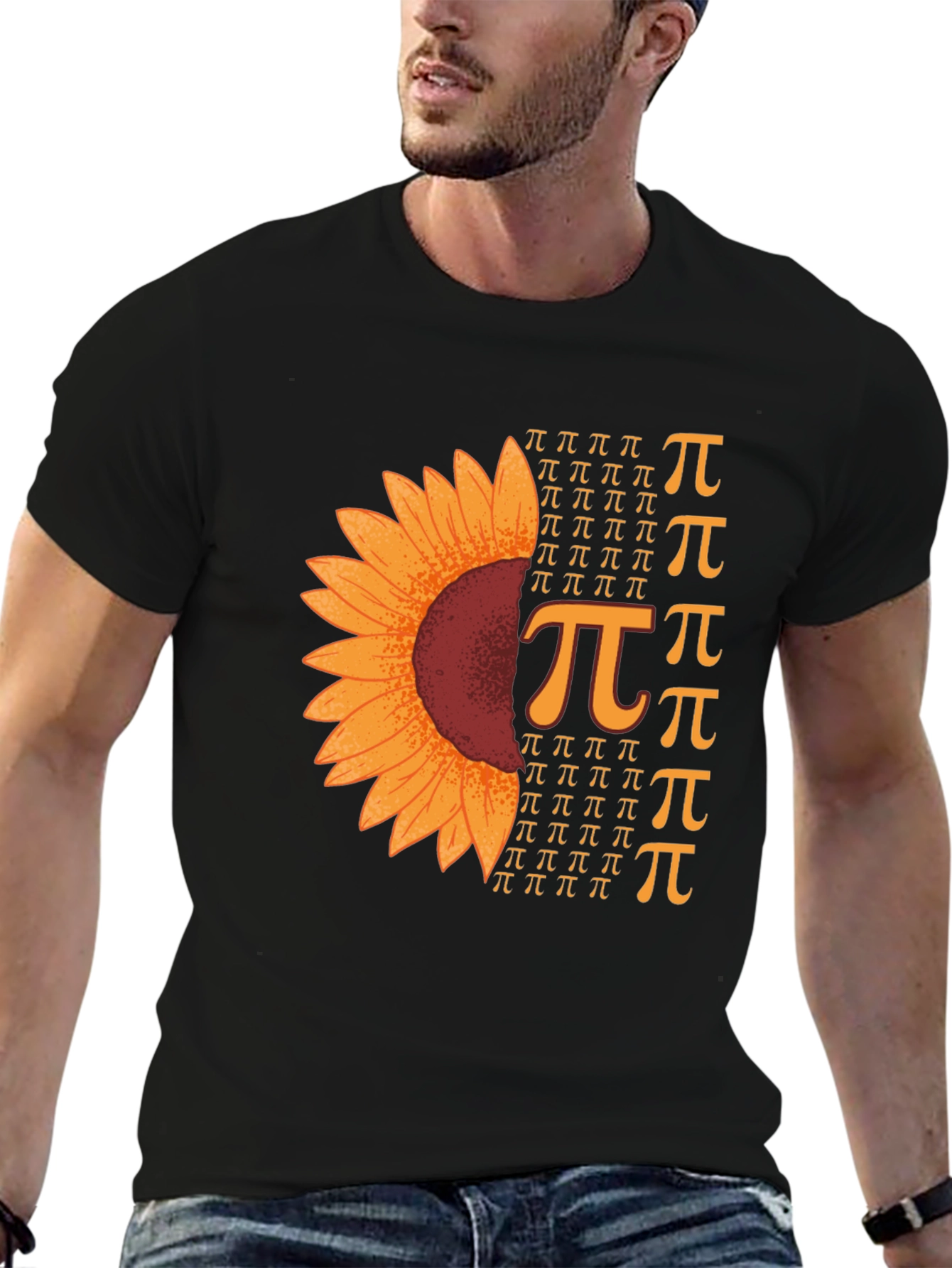 Sunflower Pi Symbol T-Shirt Math Lover Tee