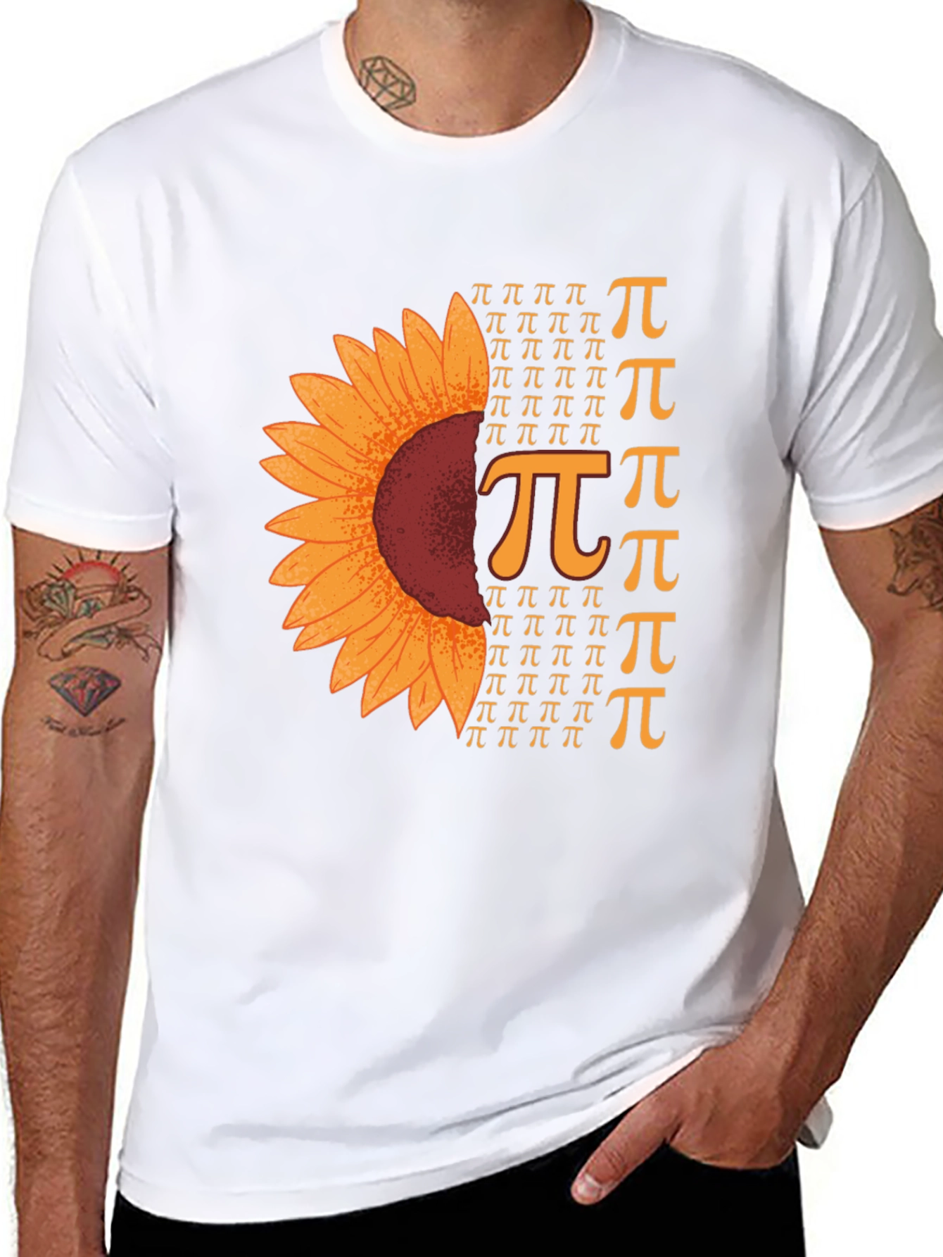 Sunflower Pi Symbol T-Shirt Math Lover Tee