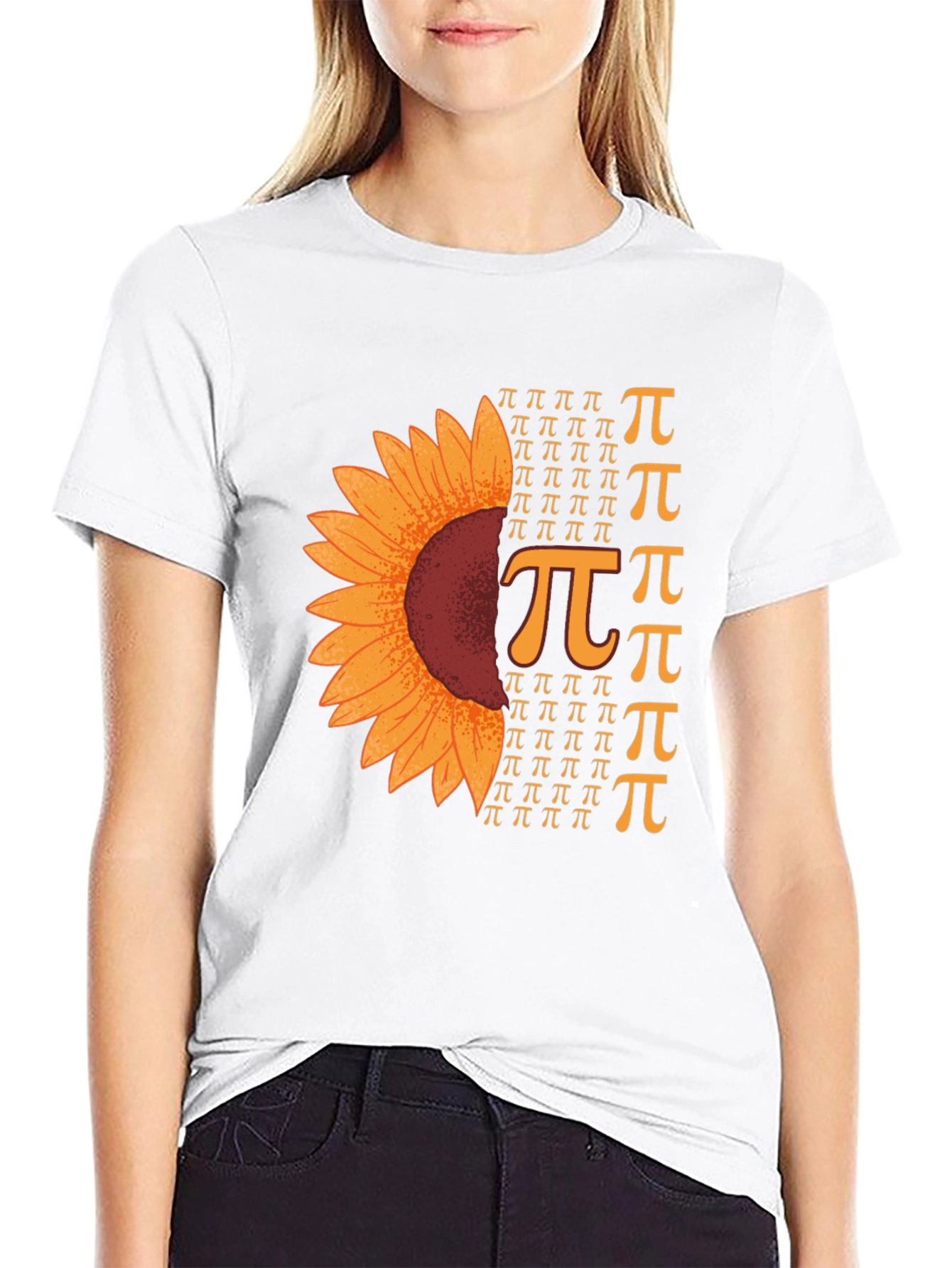 Sunflower Pi Symbol T-Shirt Math Lover Tee