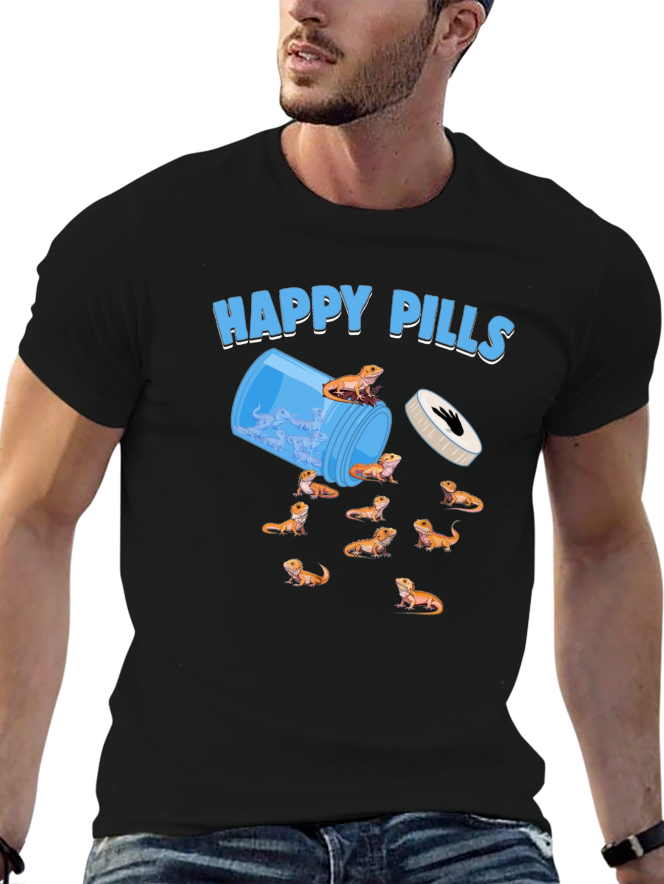 Happy Pills Bearded Dragon T-Shirt