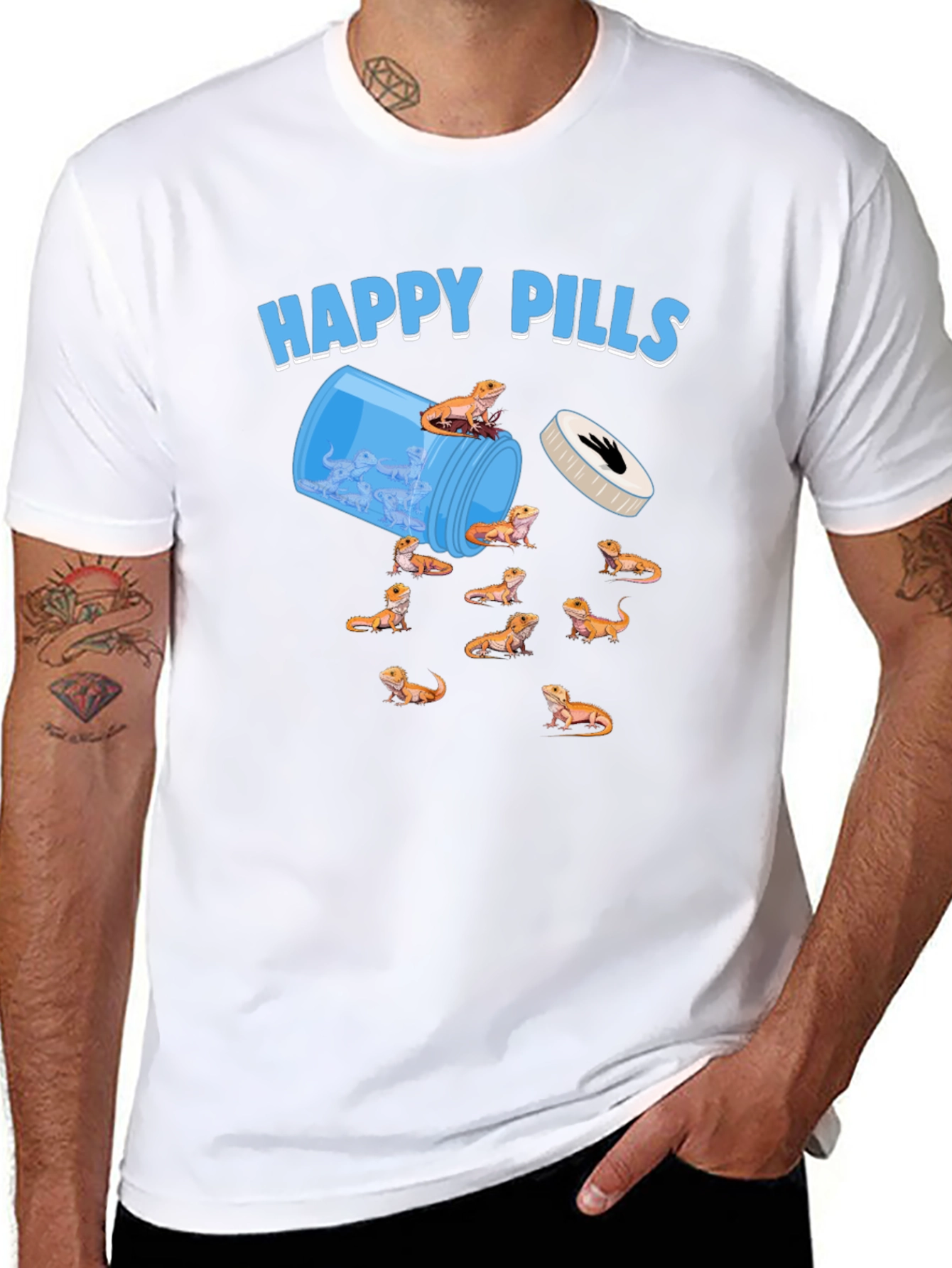 Happy Pills Bearded Dragon T-Shirt