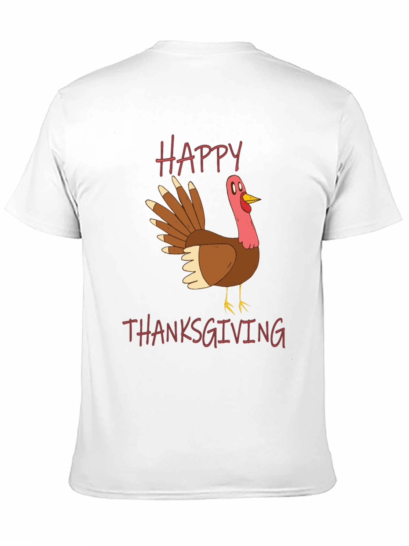 Happy Thanksgiving Turkey Graphic T-Shirt