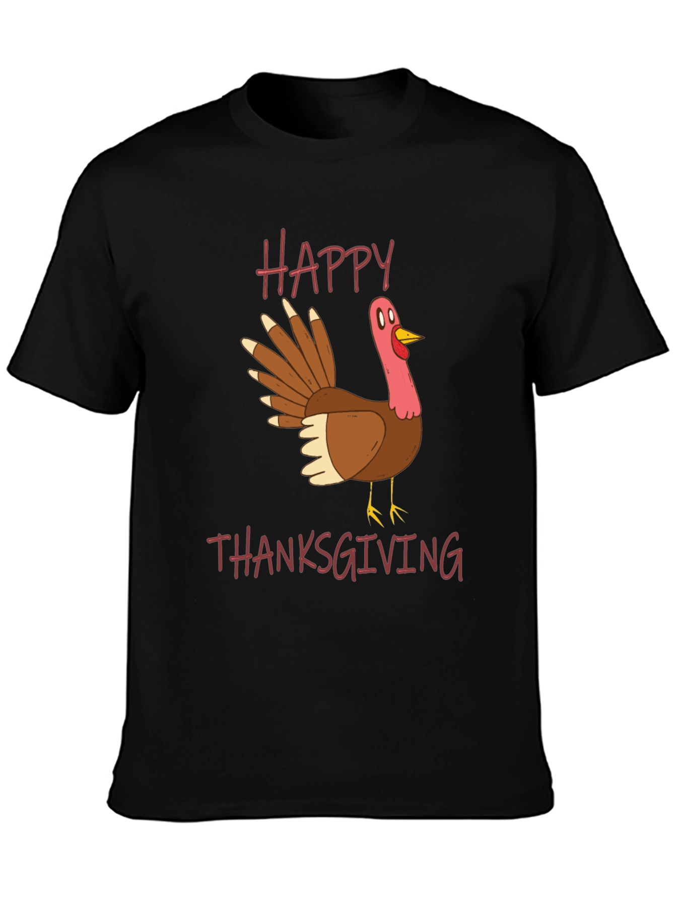 Happy Thanksgiving Turkey Graphic T-Shirt