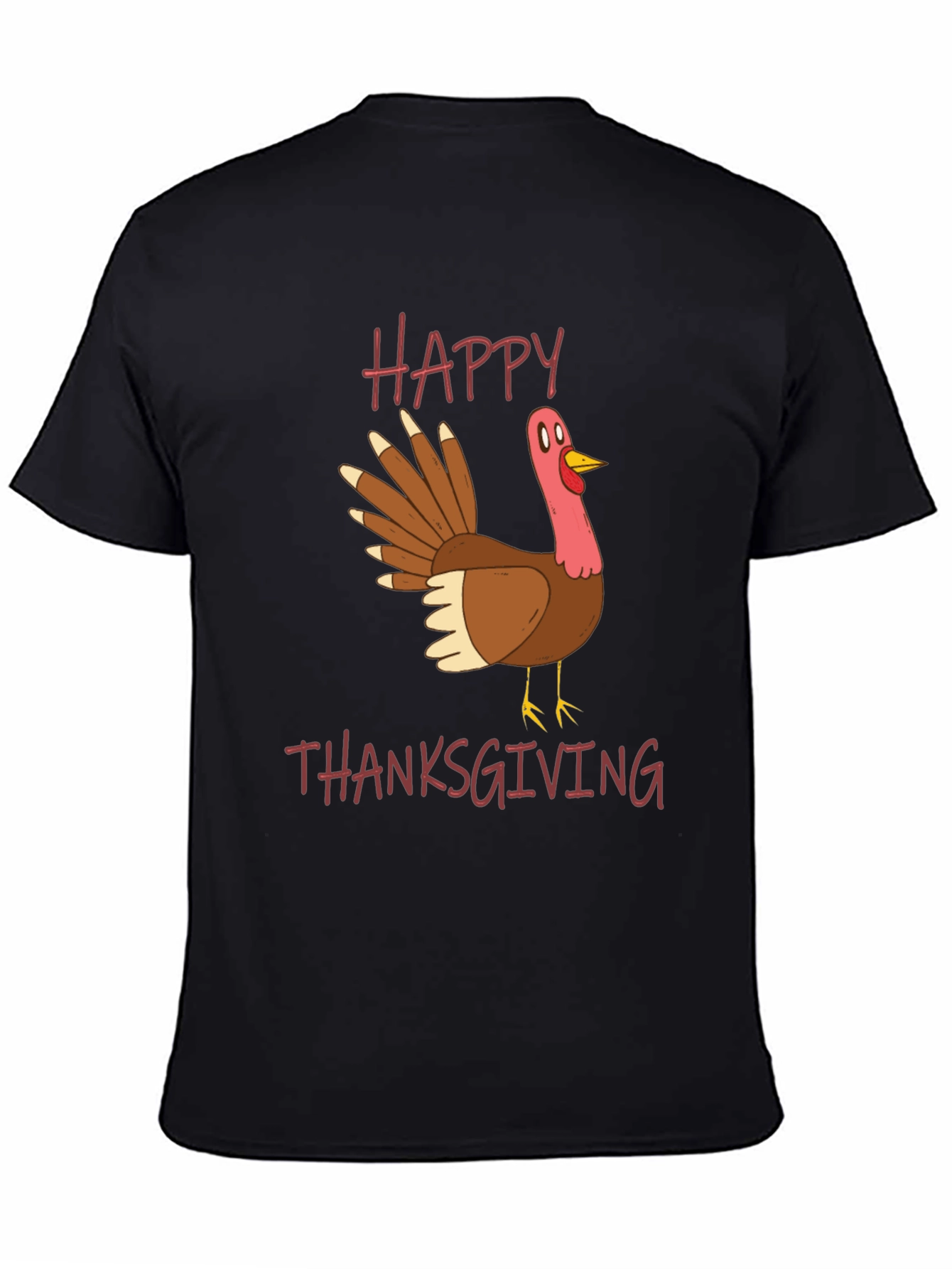 Happy Thanksgiving Turkey Graphic T-Shirt