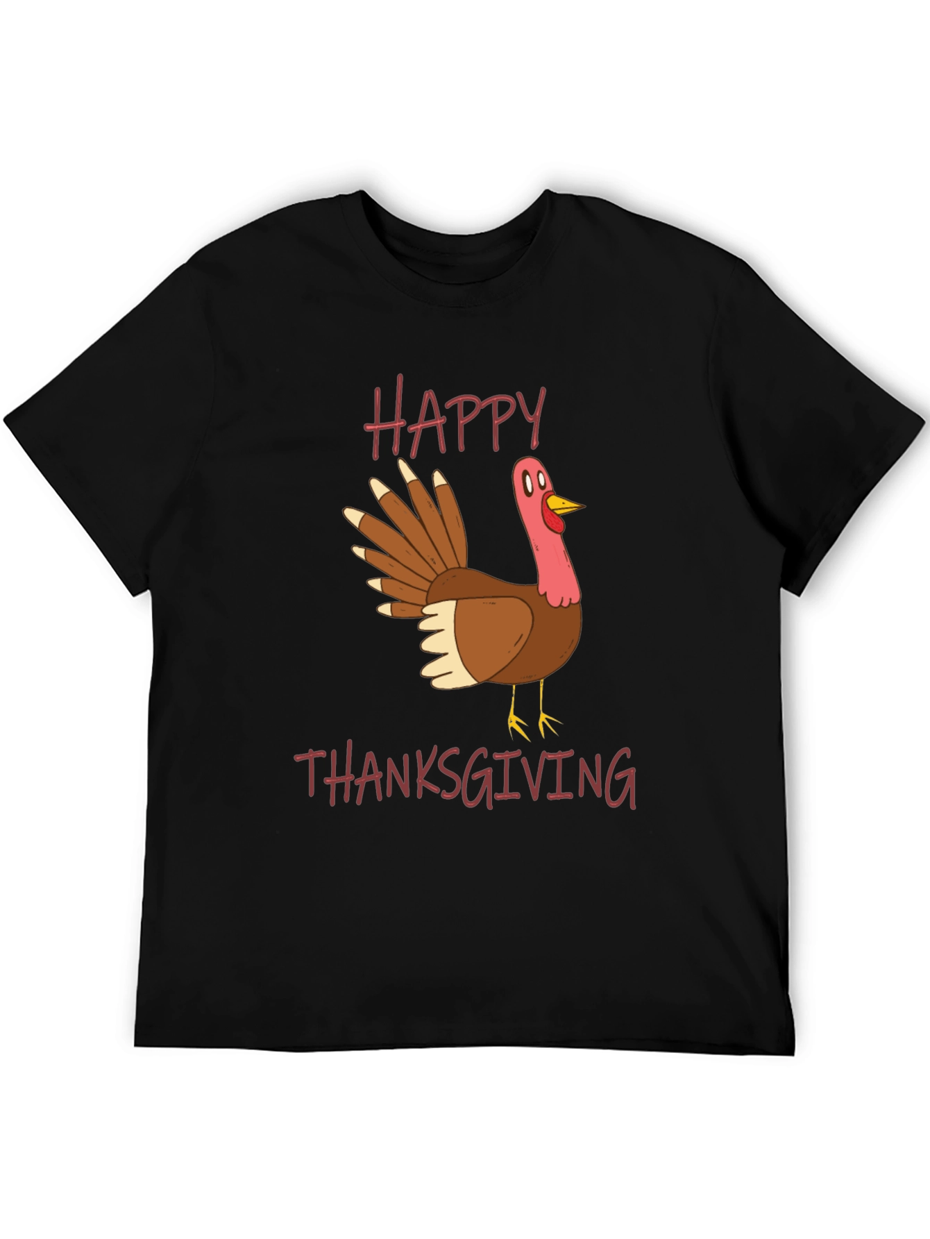 Happy Thanksgiving Turkey Graphic T-Shirt