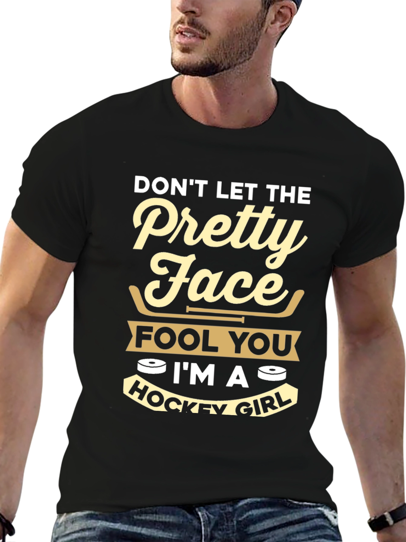 Dont Let The Pretty Face Hockey Girl T-Shirt