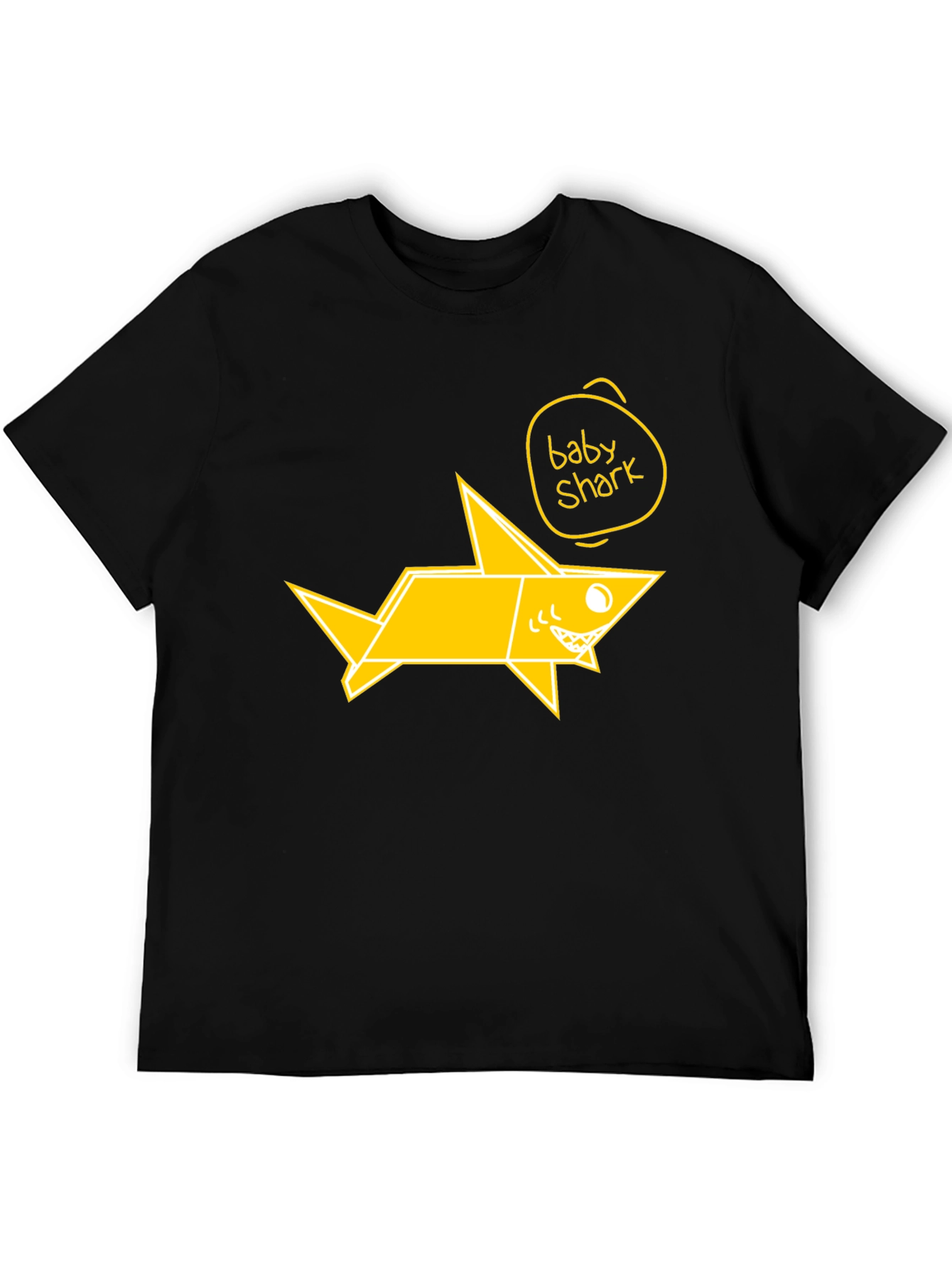 Baby Shark Origami Graphic Tee - Black