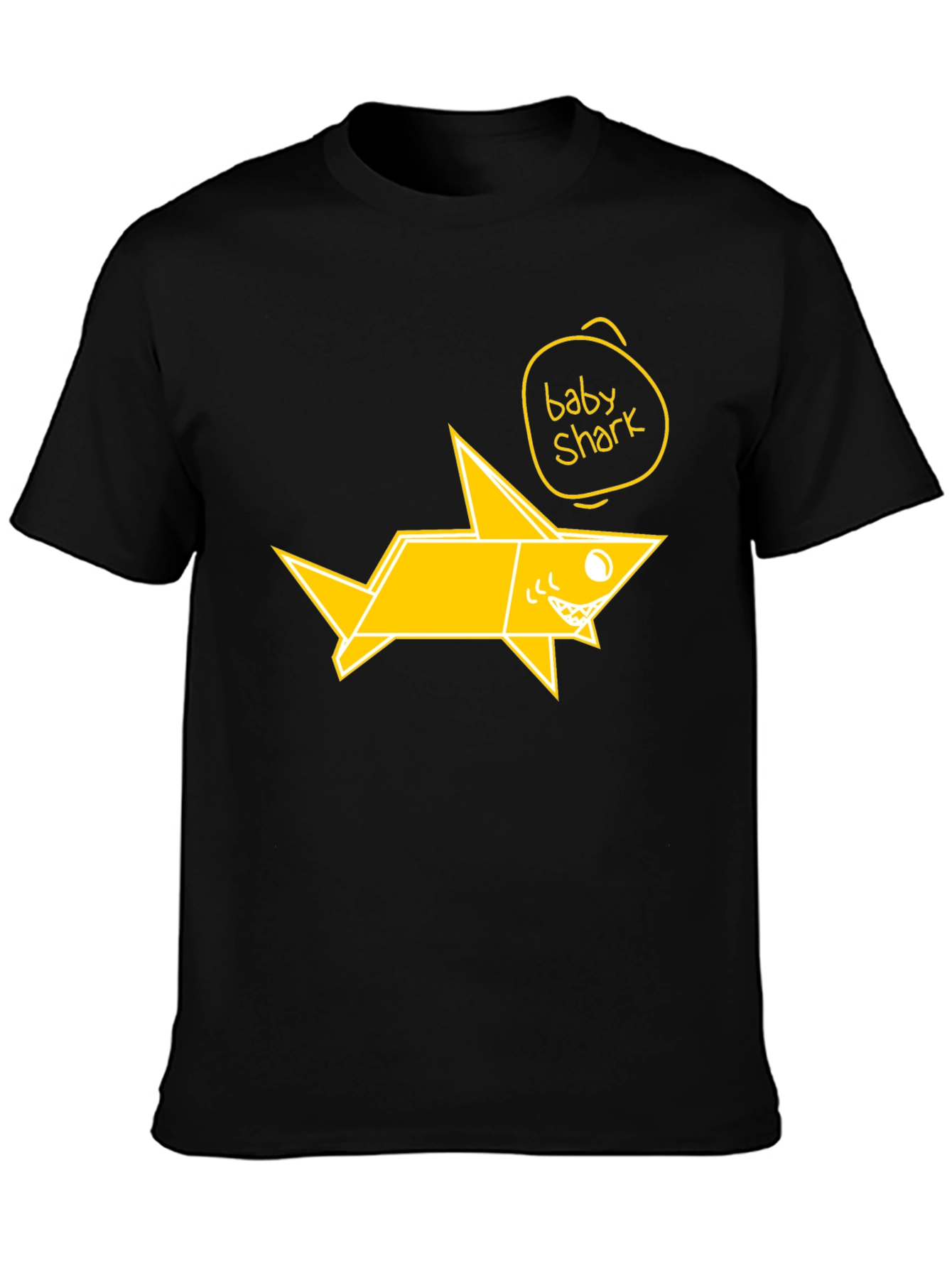 Baby Shark Origami Graphic Tee - Black