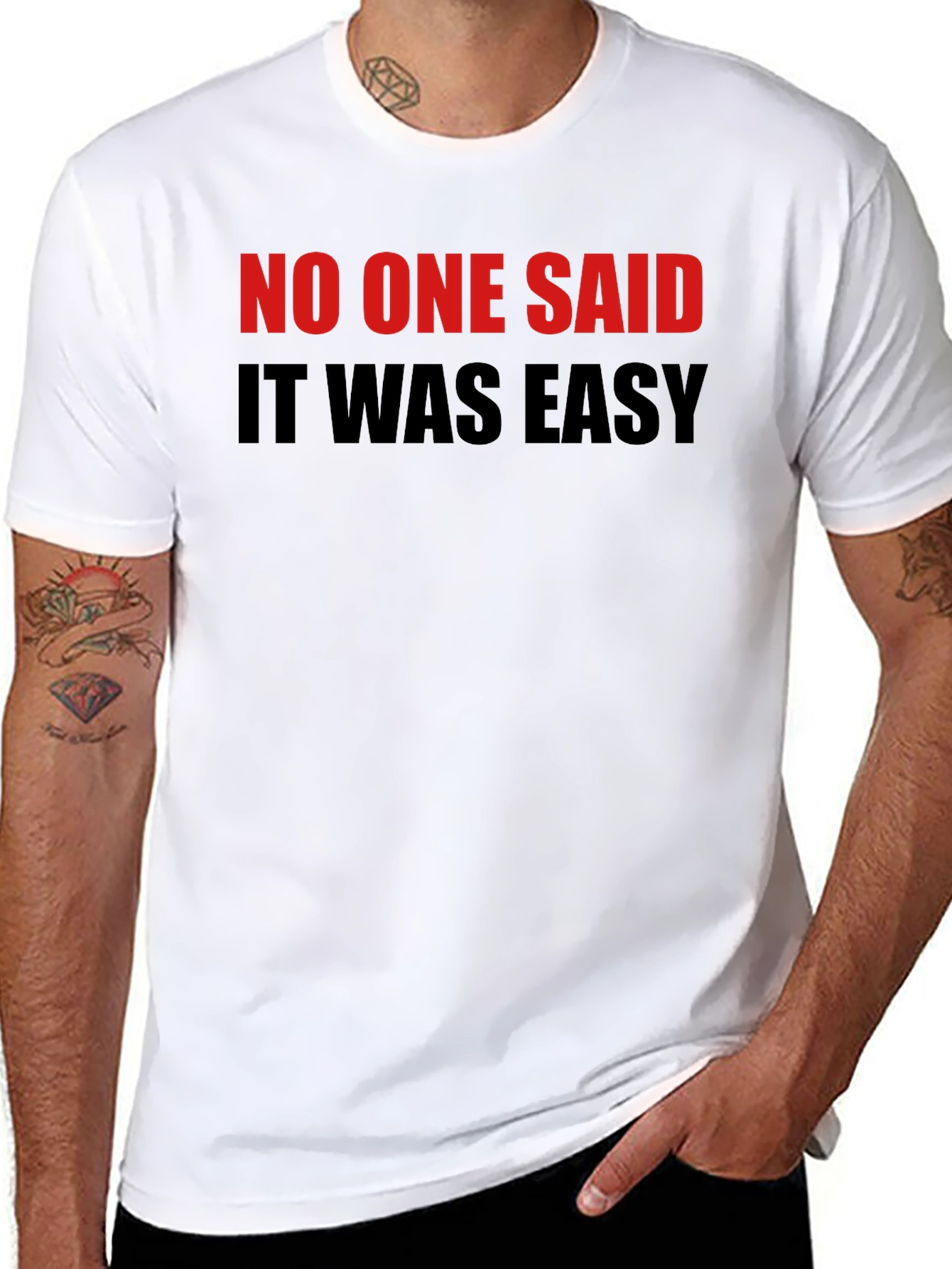 No One Said It Was Easy Black T-Shirt