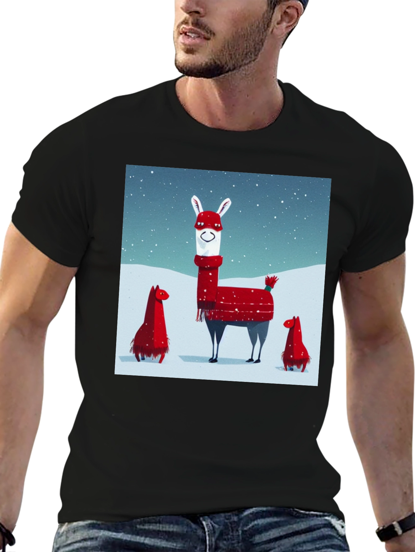 Festive Llama Christmas T-Shirt