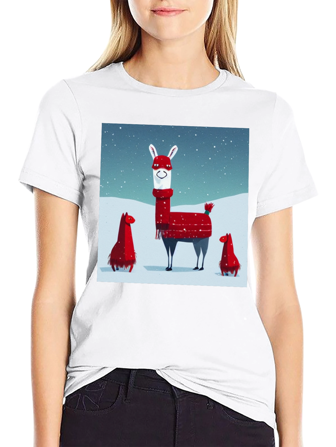 Festive Llama Christmas T-Shirt
