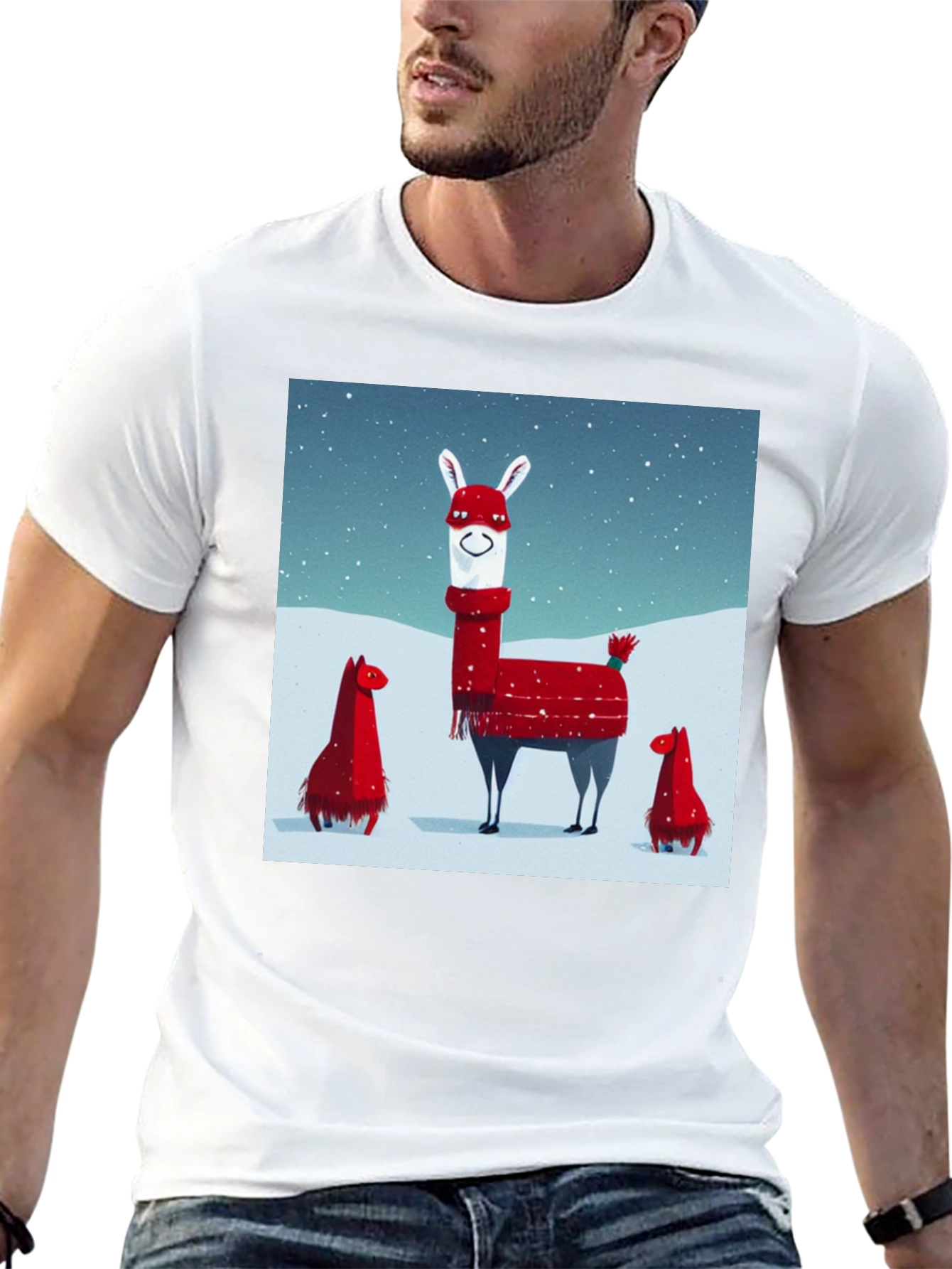Festive Llama Christmas T-Shirt