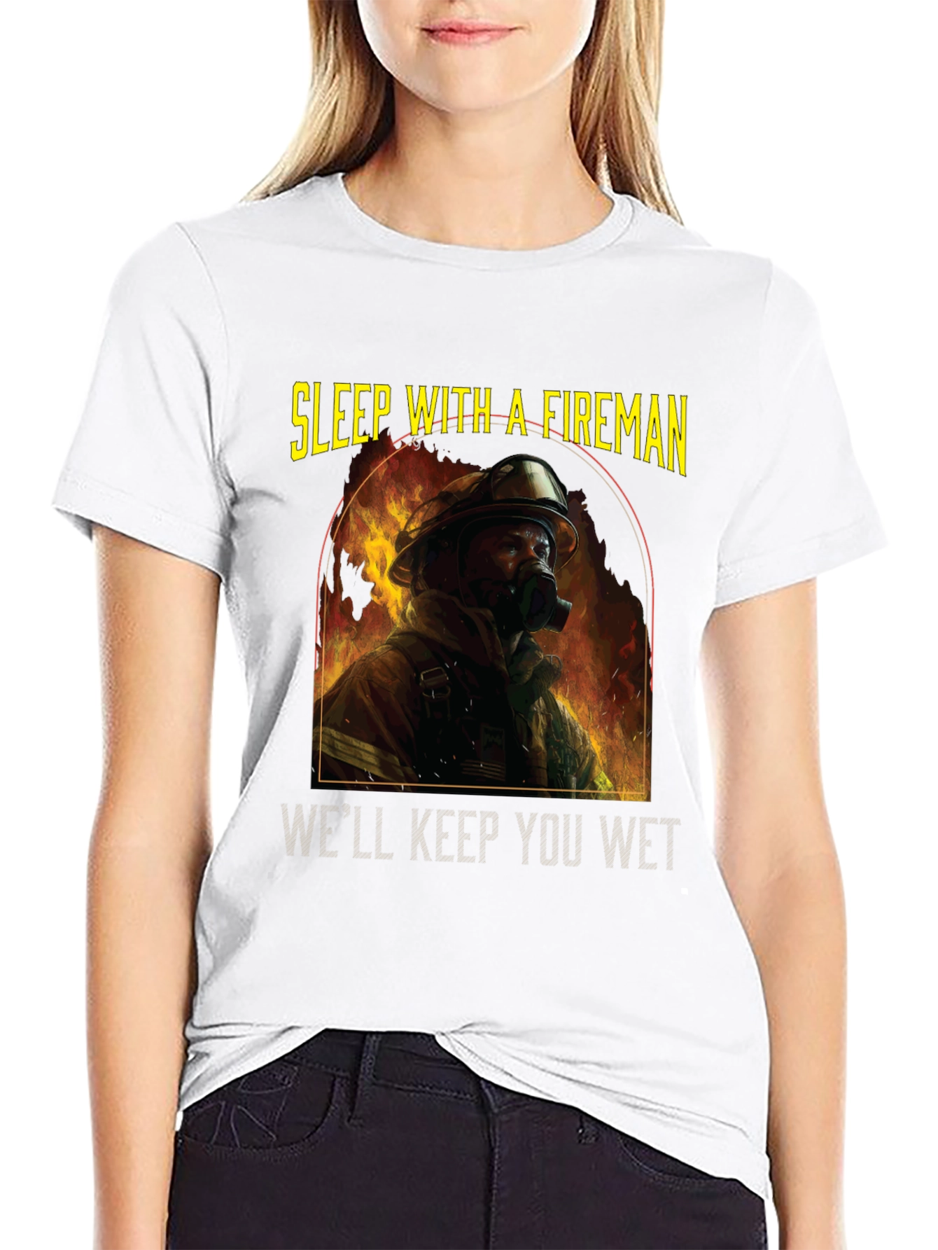 Sleep With a Fireman T-Shirt