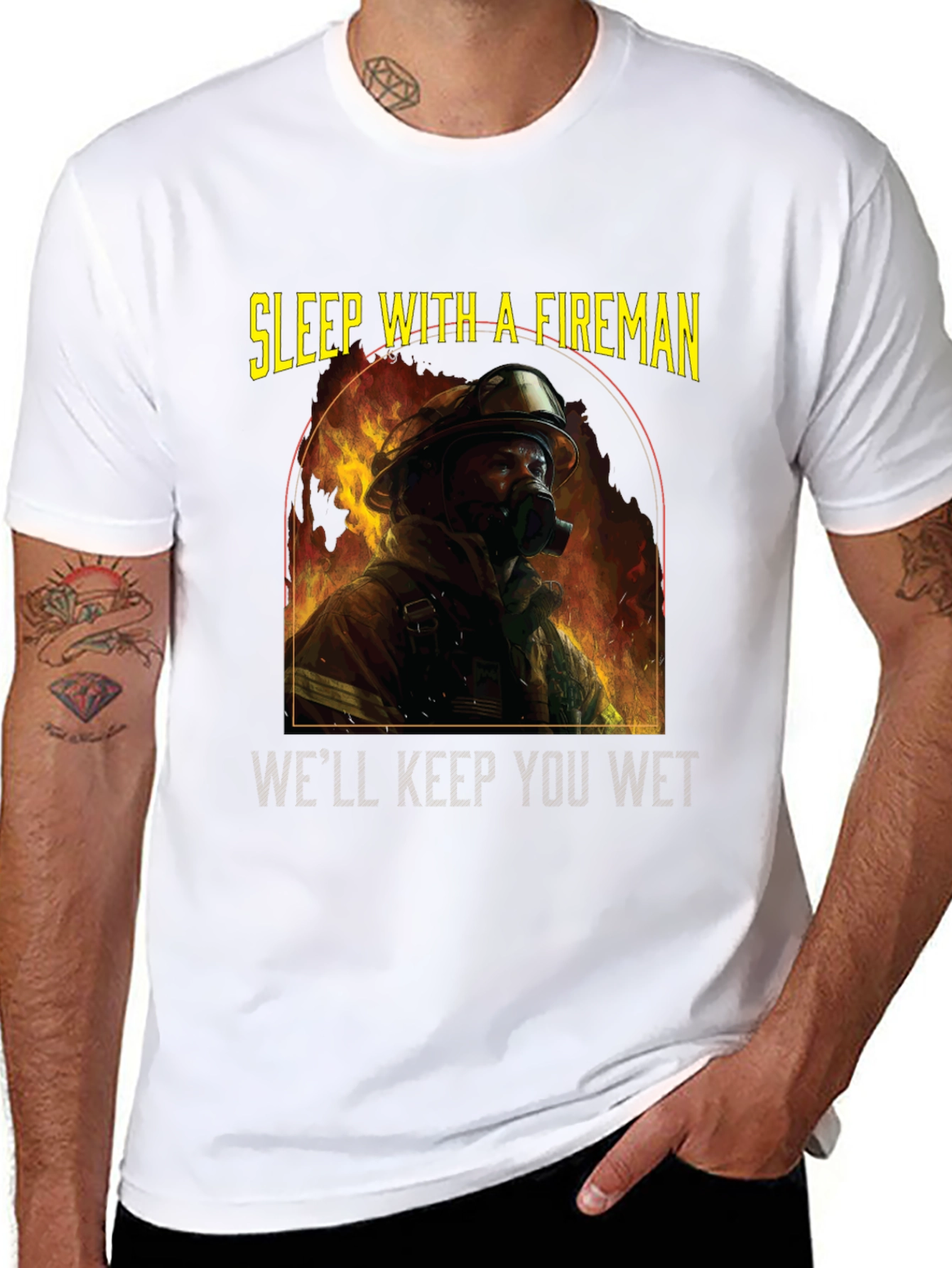 Sleep With a Fireman T-Shirt