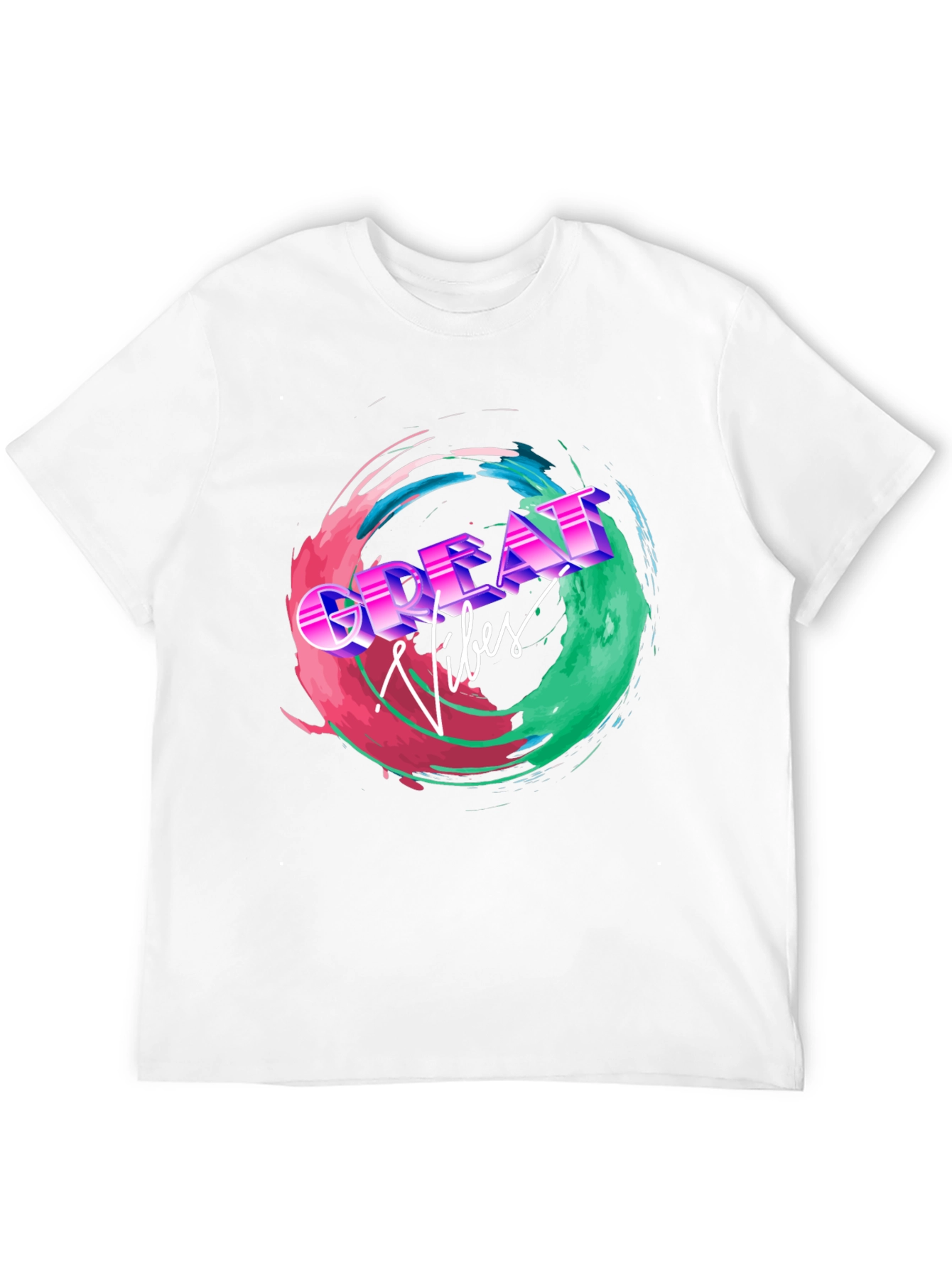 Great Vibes Graphic Tee - Retro Style