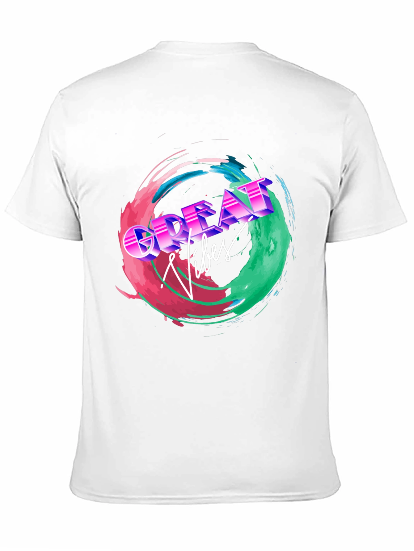 Great Vibes Graphic Tee - Retro Style
