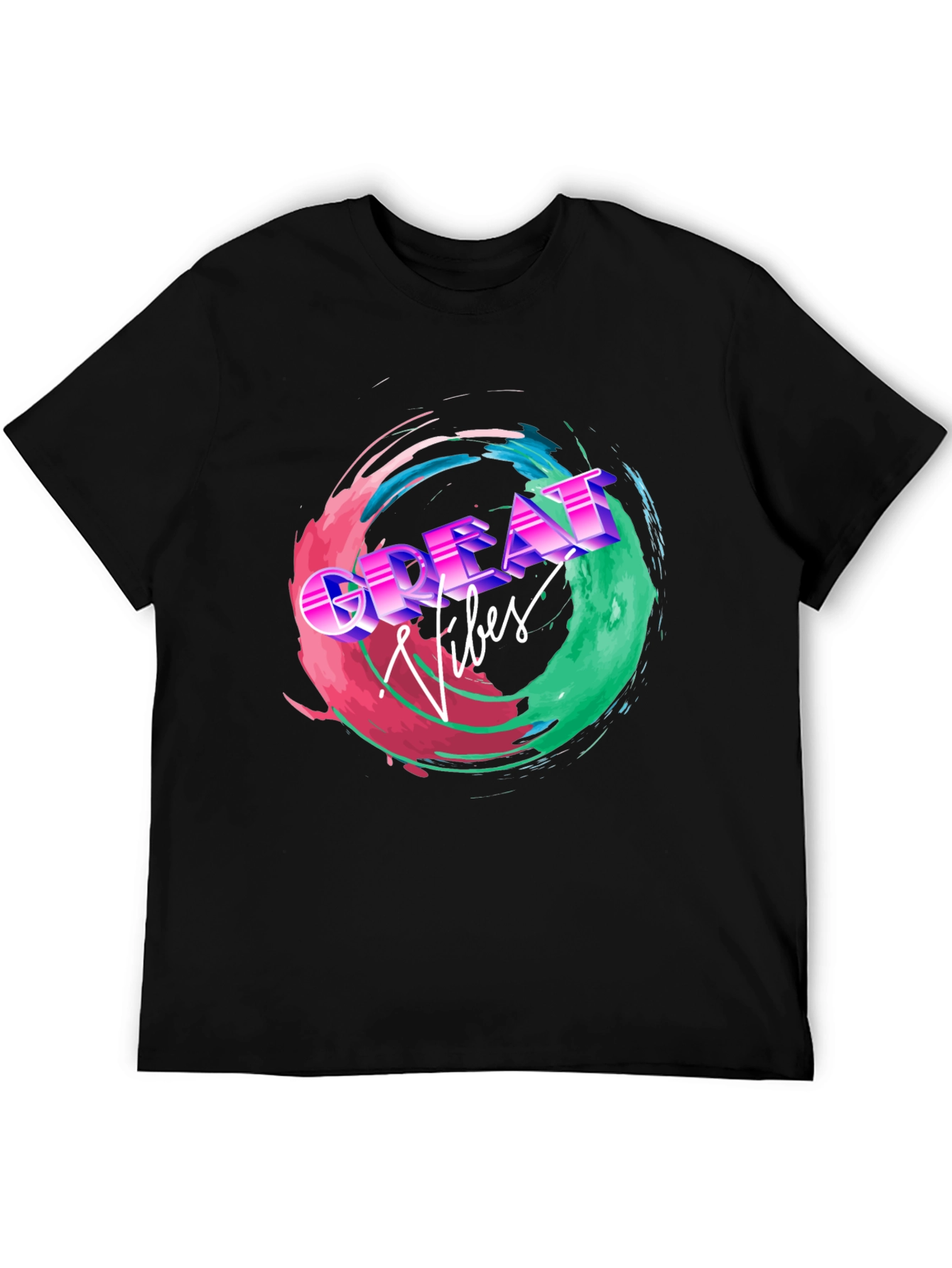 Great Vibes Graphic Tee - Retro Style
