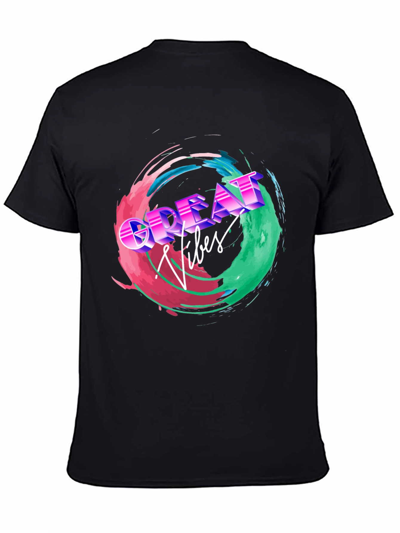 Great Vibes Graphic Tee - Retro Style