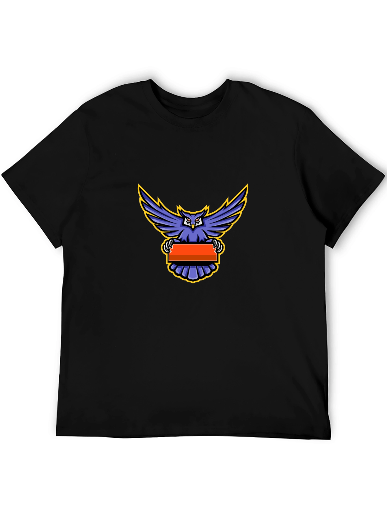 Owl Graphic Print Crew Neck T-Shirt