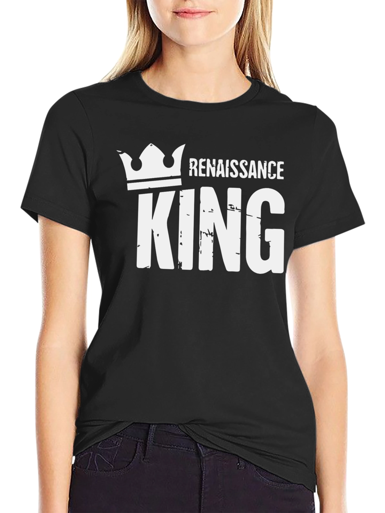 Renaissance King Black T-Shirt - Stylish Graphic Tee