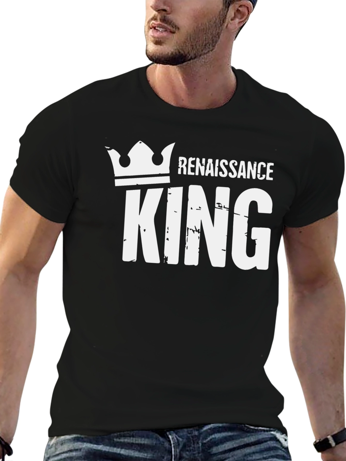 Renaissance King Black T-Shirt - Stylish Graphic Tee