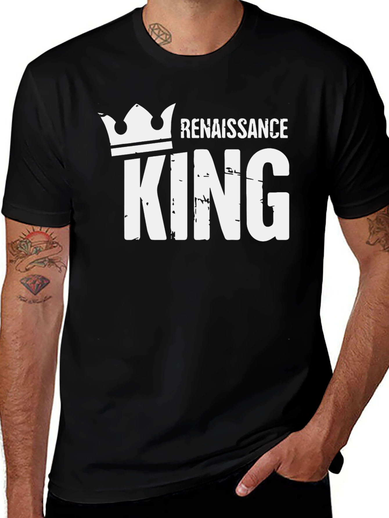 Renaissance King Black T-Shirt - Stylish Graphic Tee