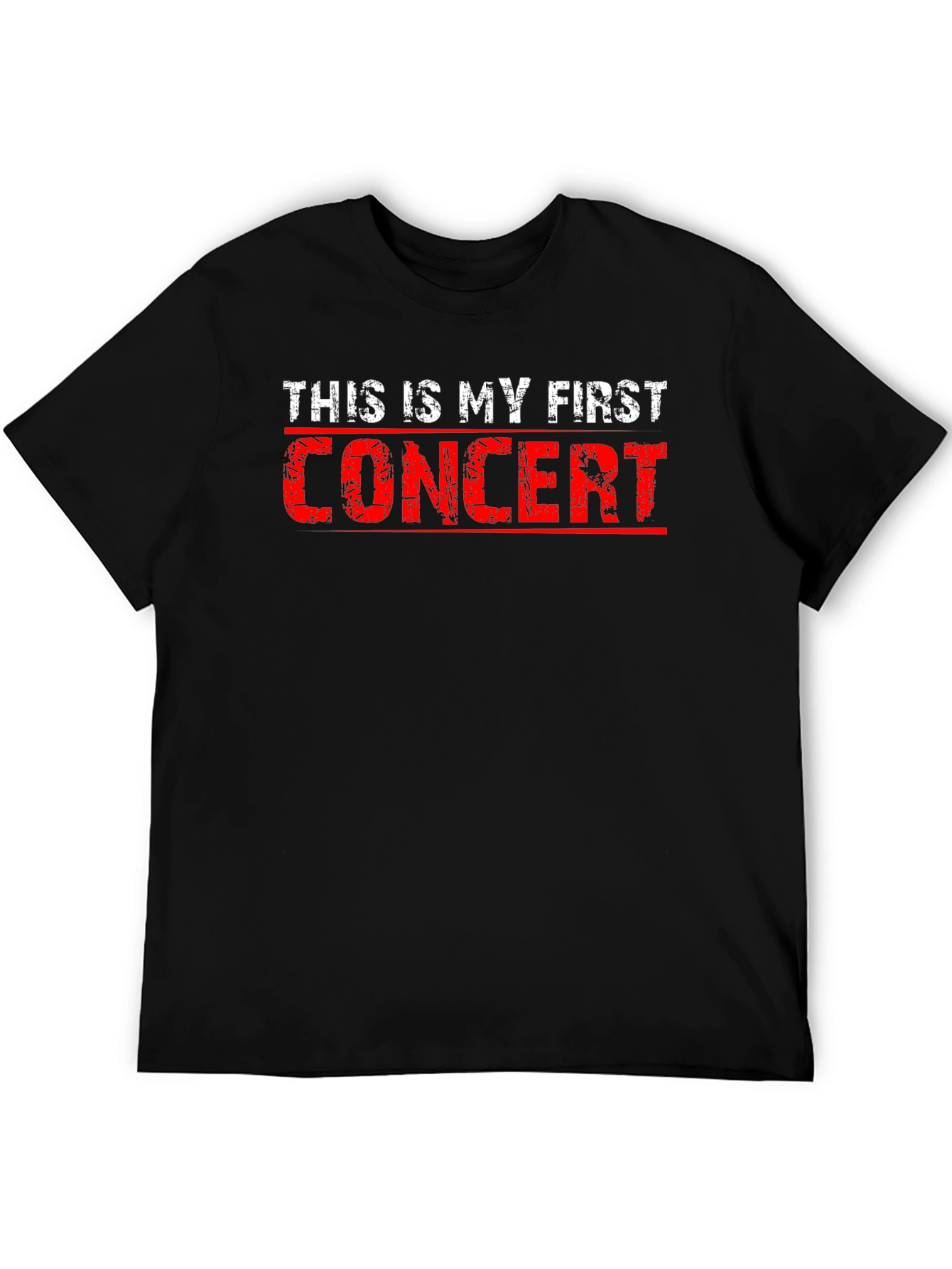 First Concert Graphic Tee - Trendy Black T-Shirt