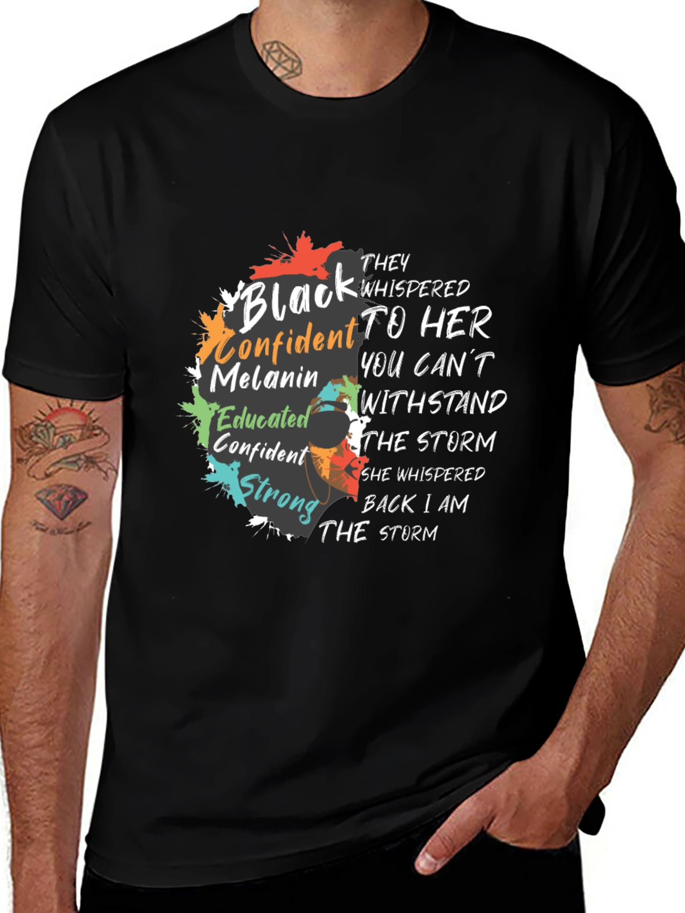Empowered Black Confident Melanin Graphic T-Shirt
