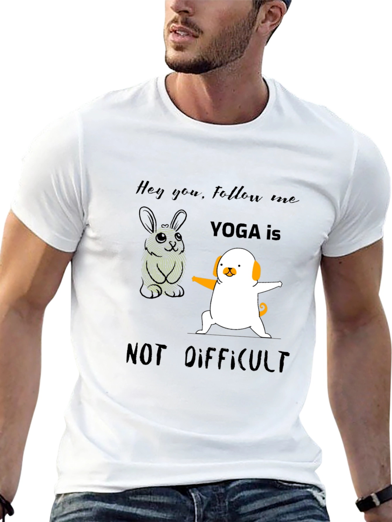 Yoga is Not Difficult Funny T-Shirt